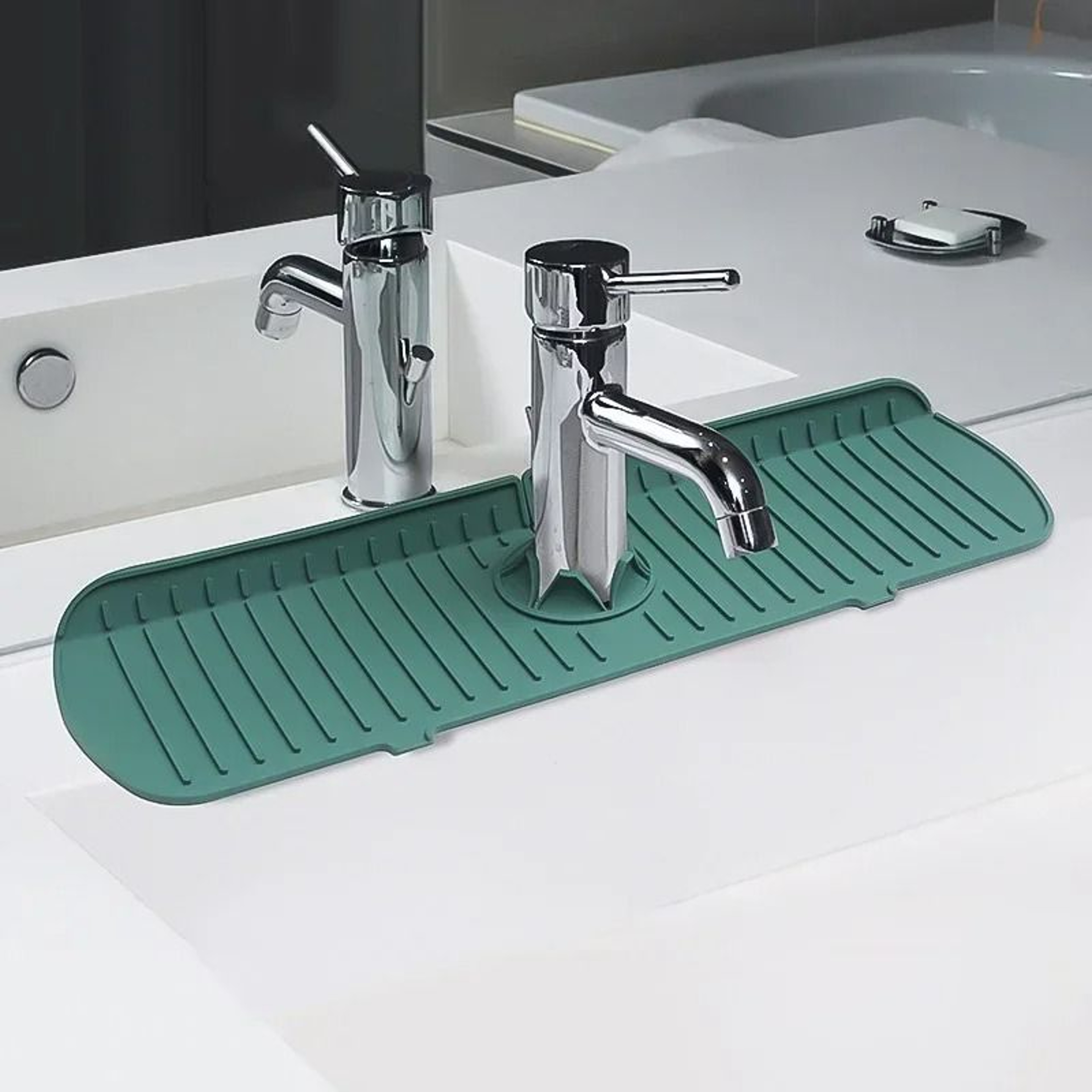 RippleFlow Silicone Faucet Mat 0