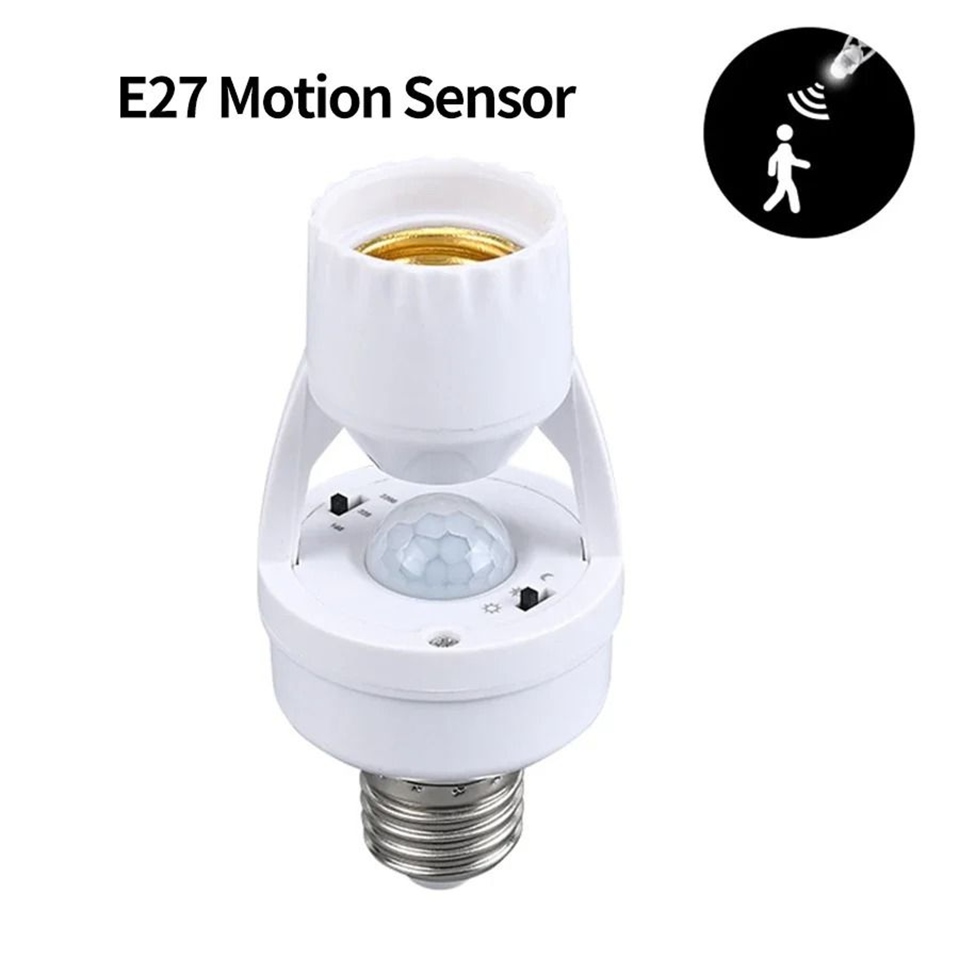 E27 Lamp Base With PIR Motion Sensor Human Induction Detector 6