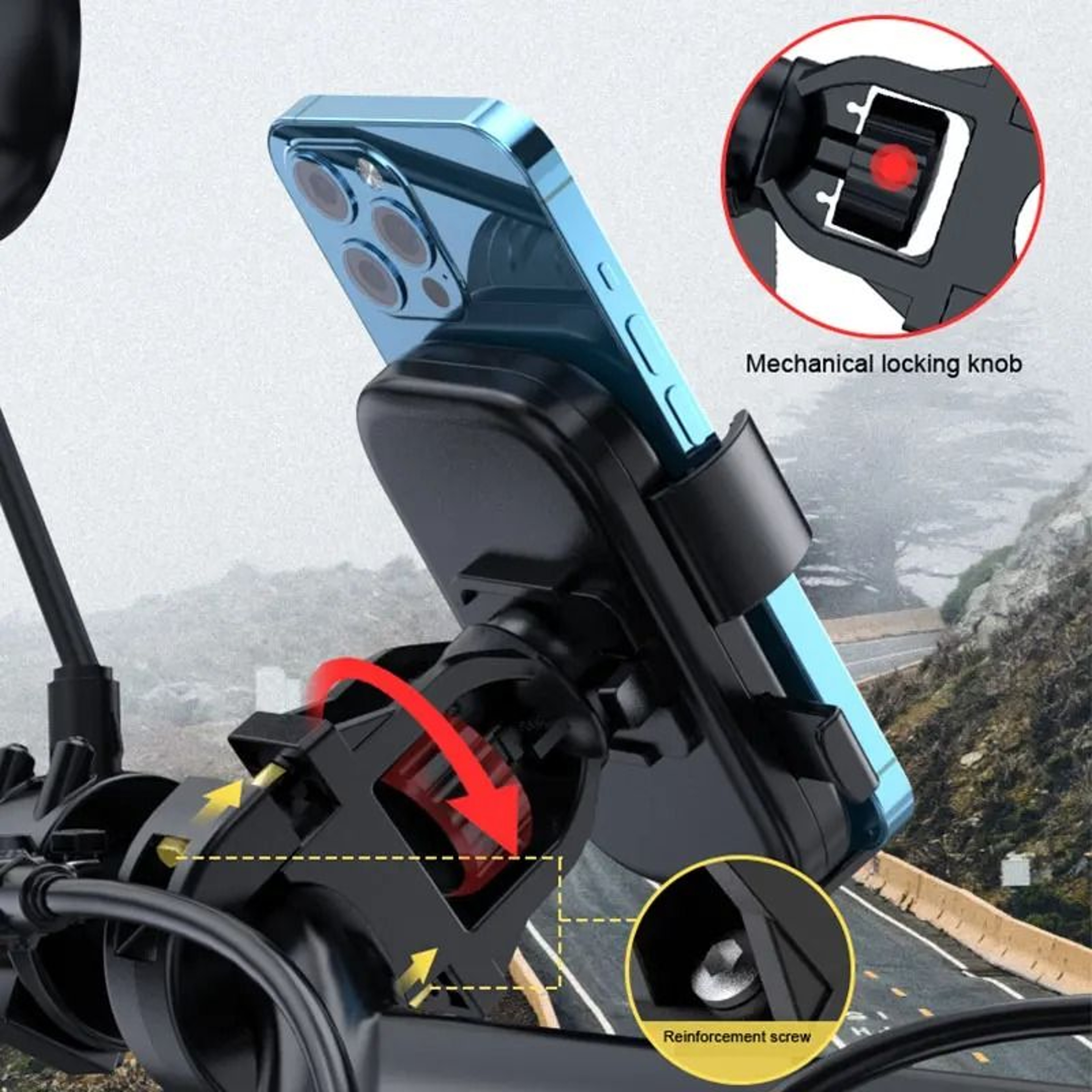 Universal Rotatable Anti Slip Bike Phone Mount 4