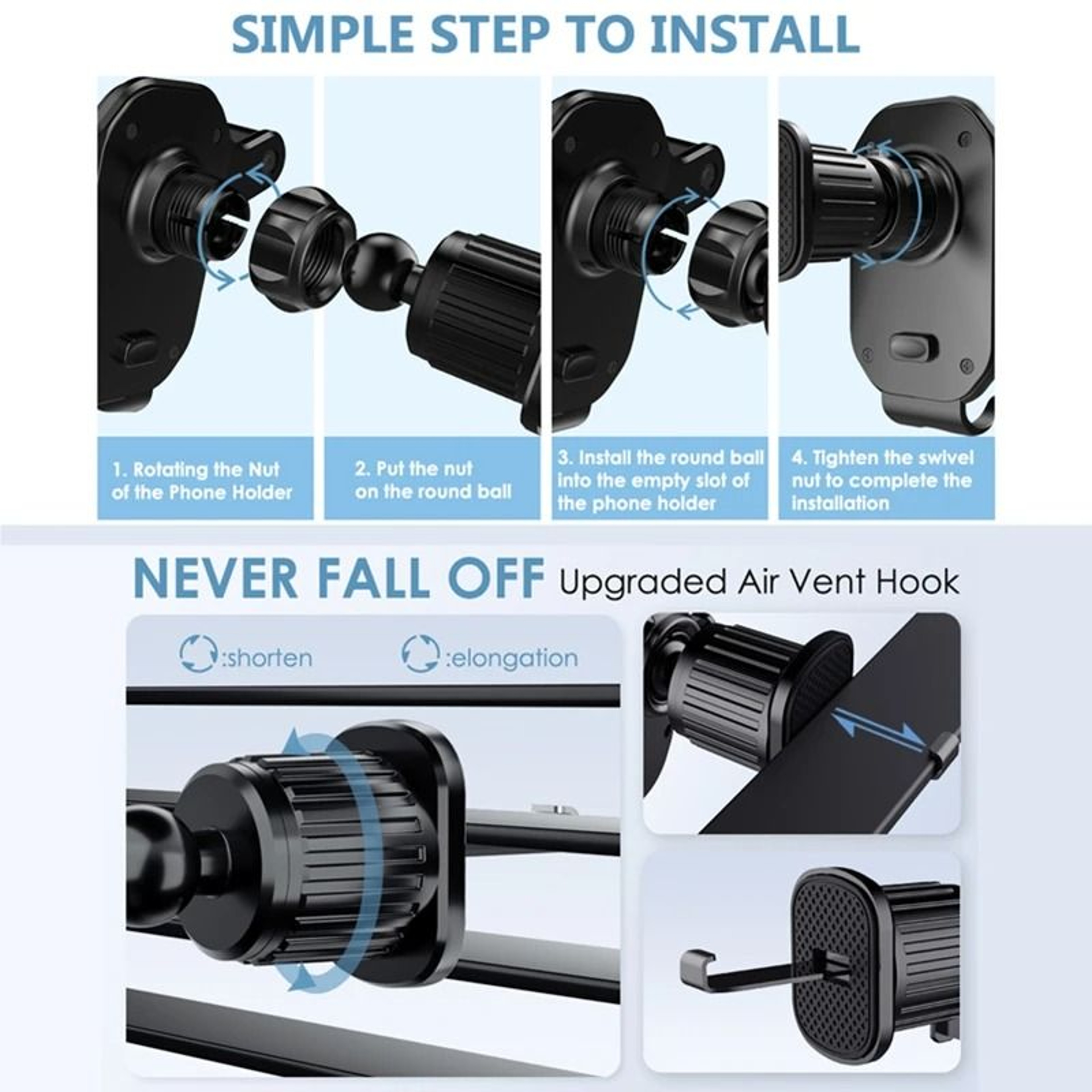 Universal Gravity Auto Air Vent Phone Holder 3