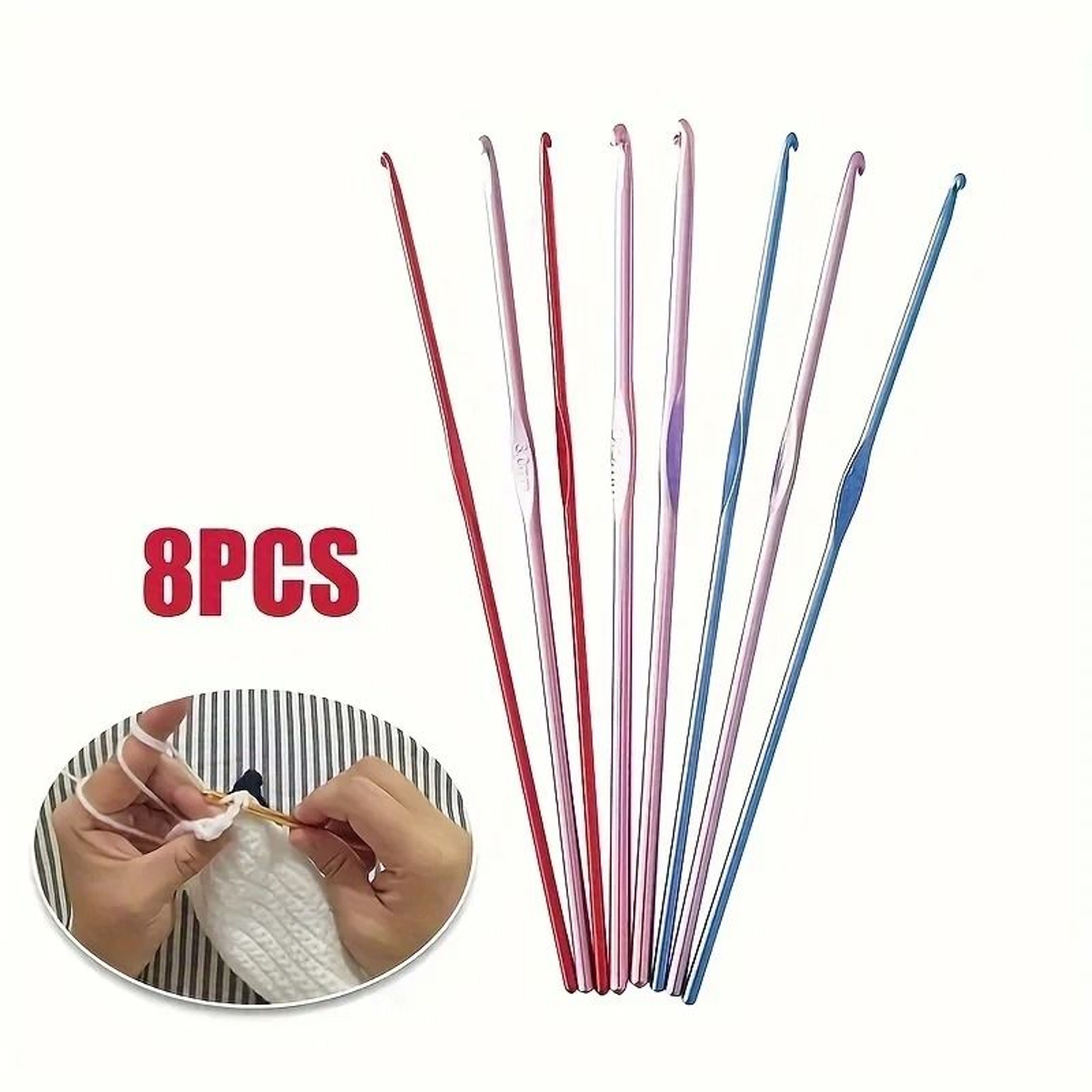 Premium Colored Alumina Single Head Crochet Hook 2