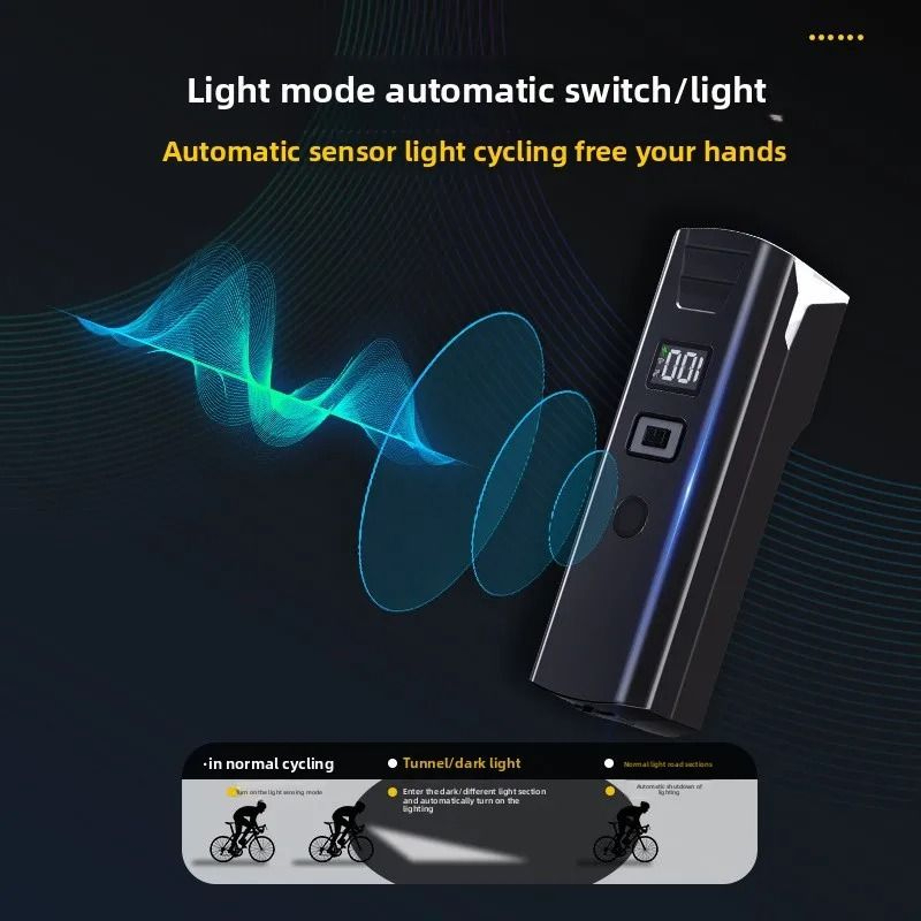 High Brightness Digital Display Bicycle Light 3