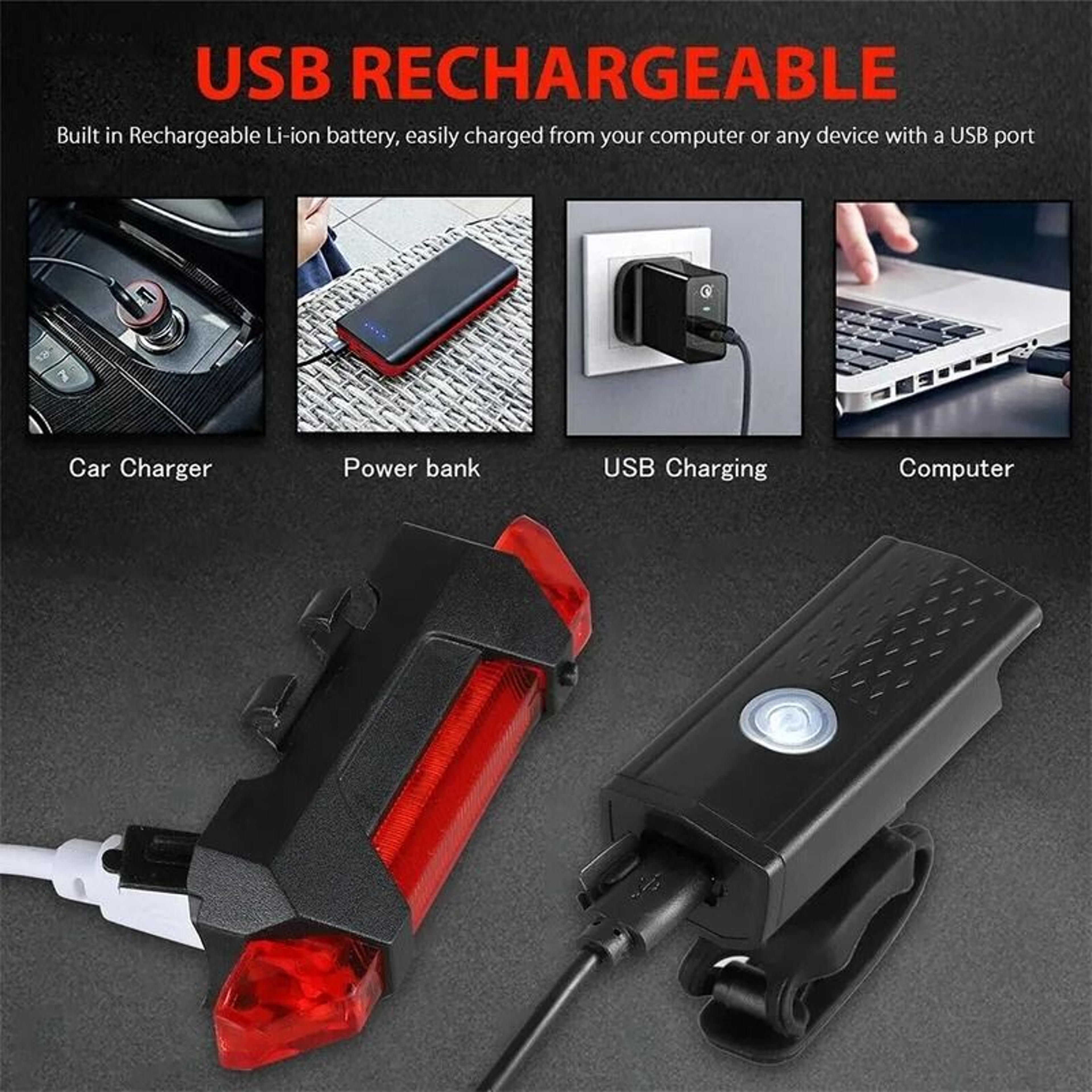 Professional High Visibility Rechargeable Cycling Safety System 5