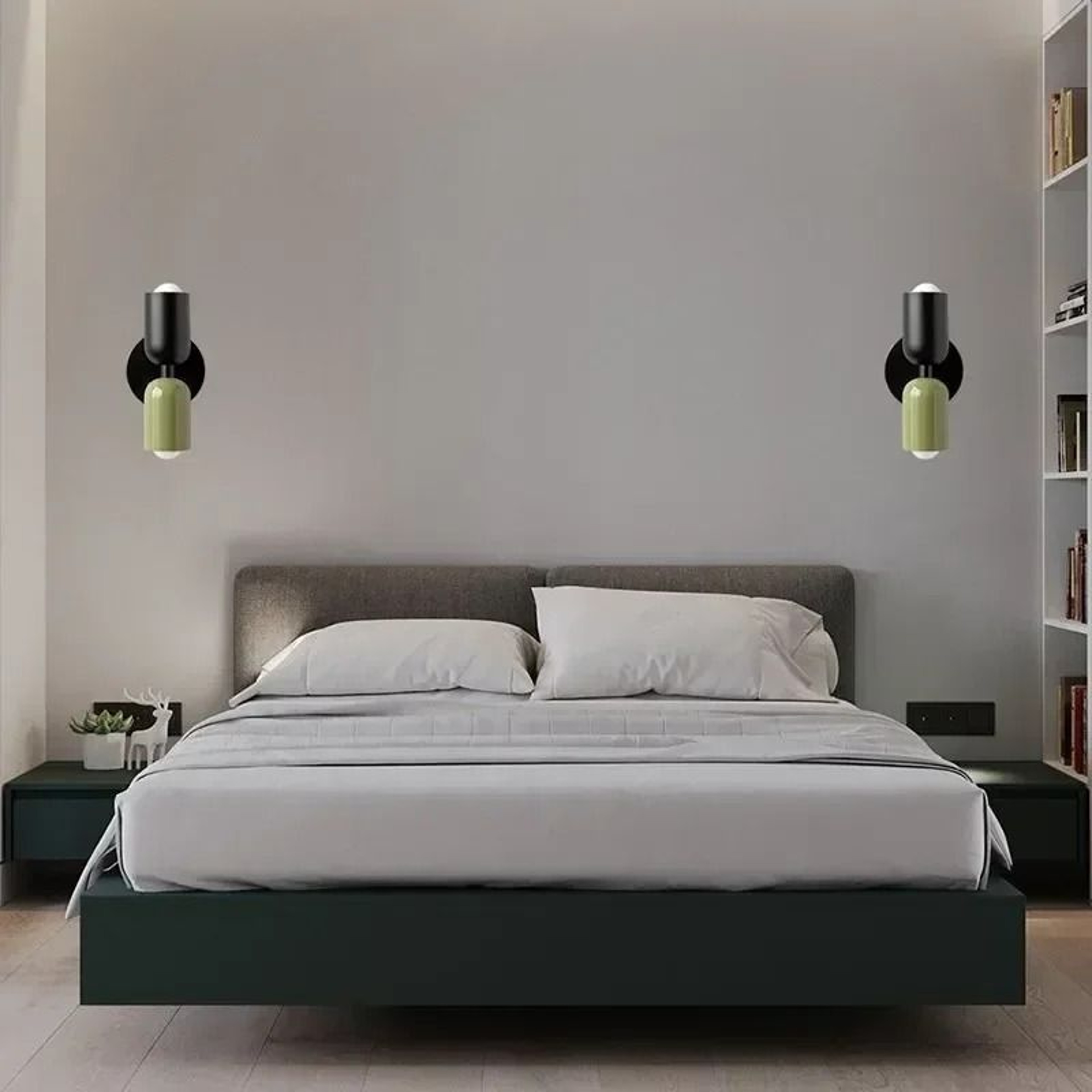 Nordic Industrial Geometric Sconce And Background Luminary 2