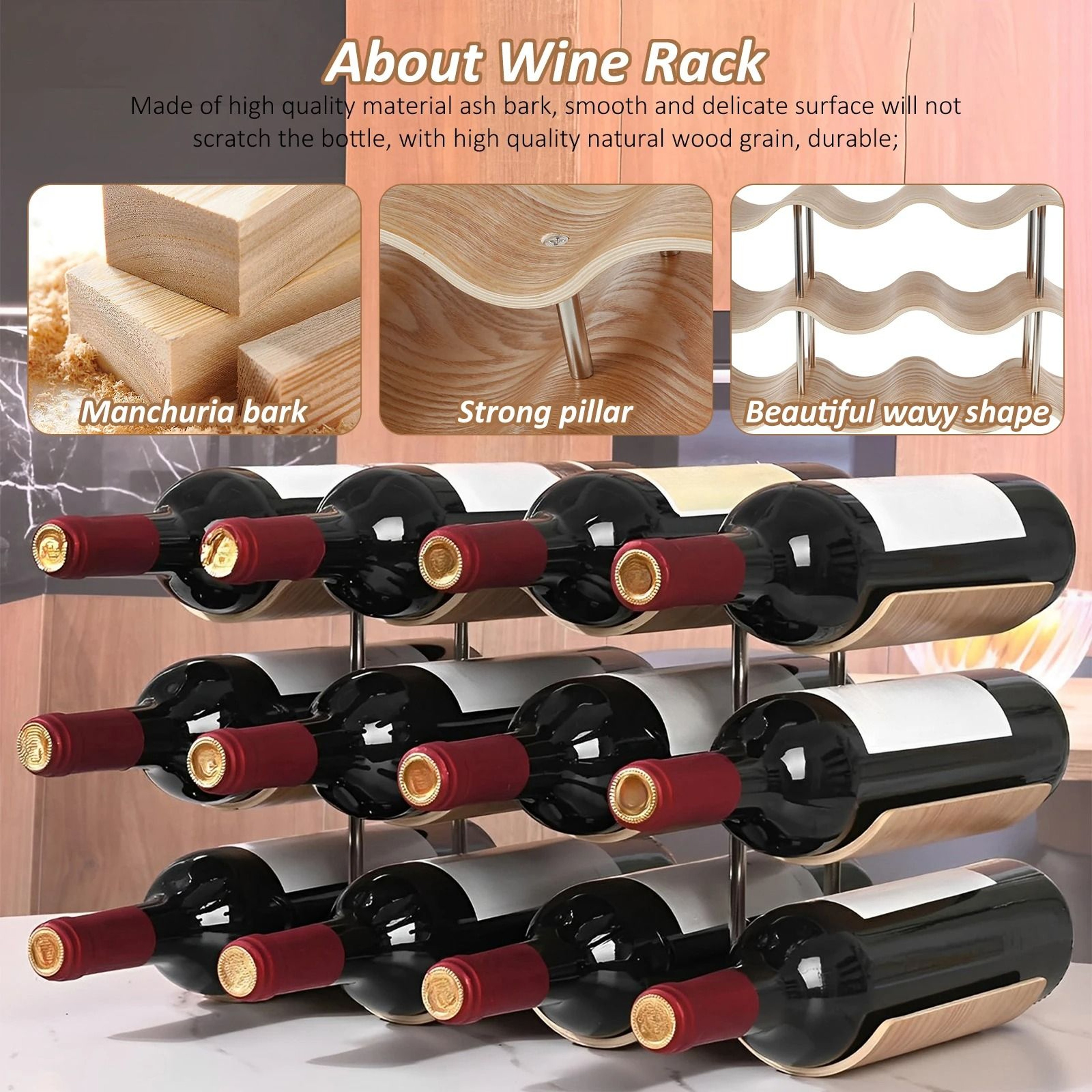 Timber Stacked Viticulture Organization And Display System 1