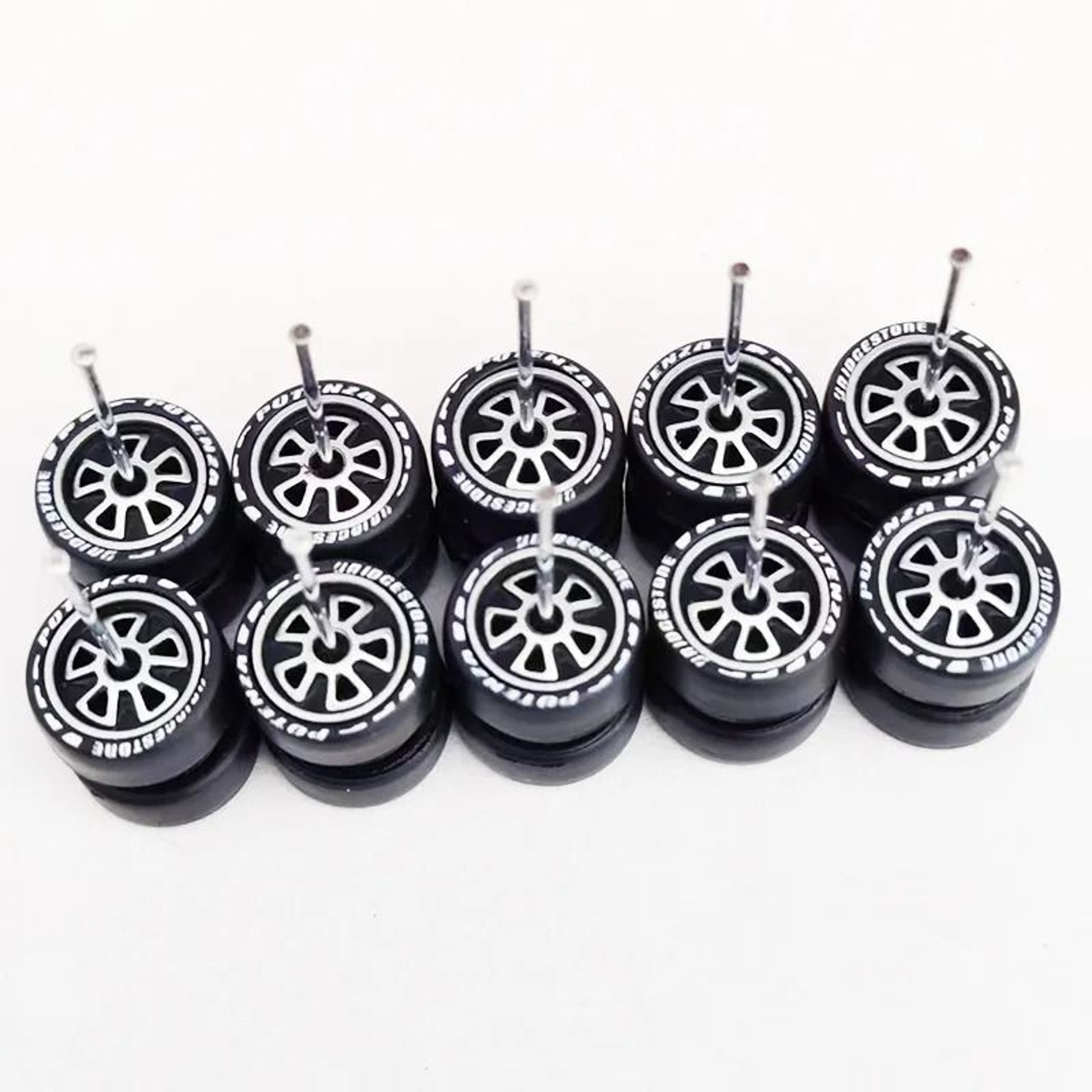 164 Scale Custom Alloy Wheels And Rubber Tires 11