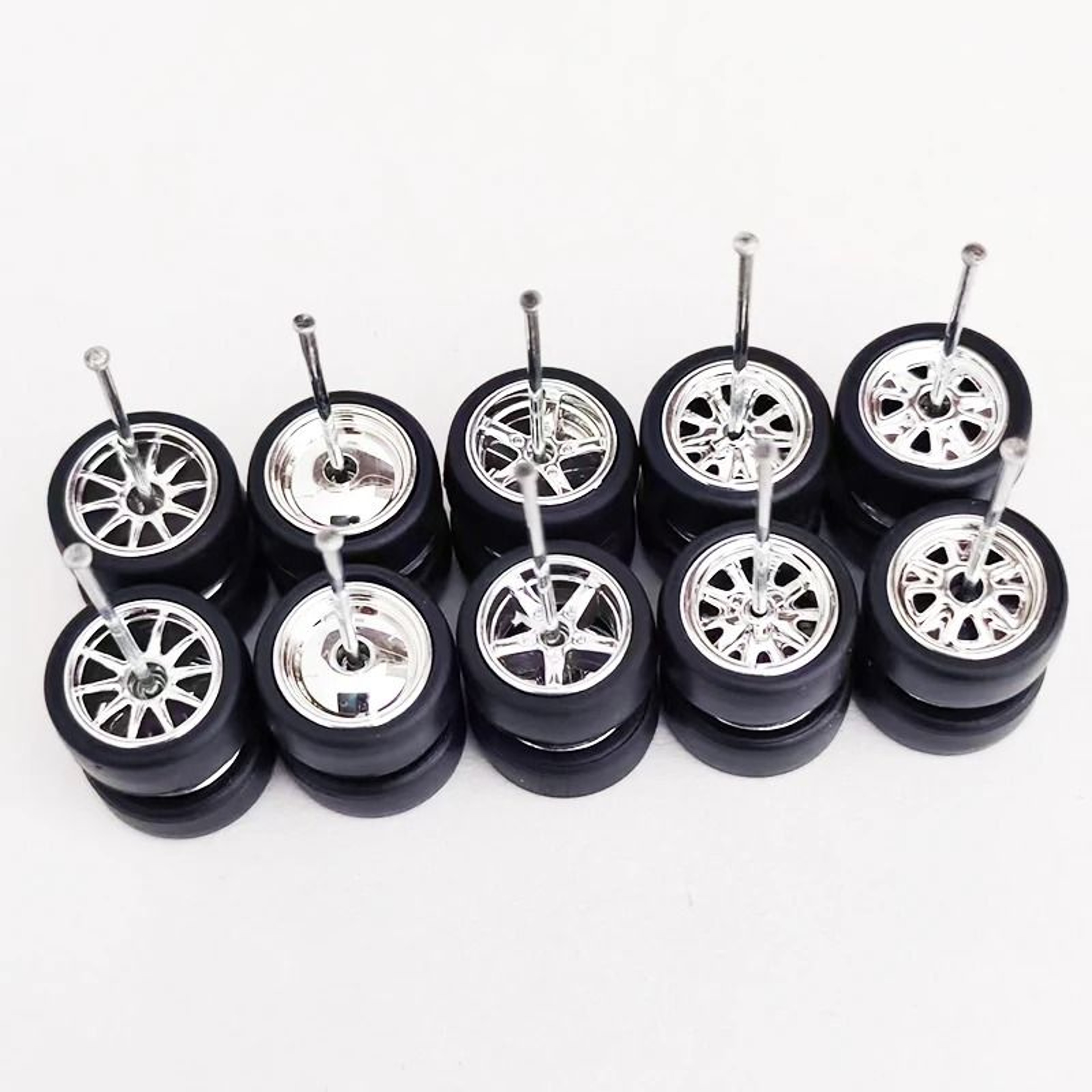 164 Scale Custom Alloy Wheels And Rubber Tires 15