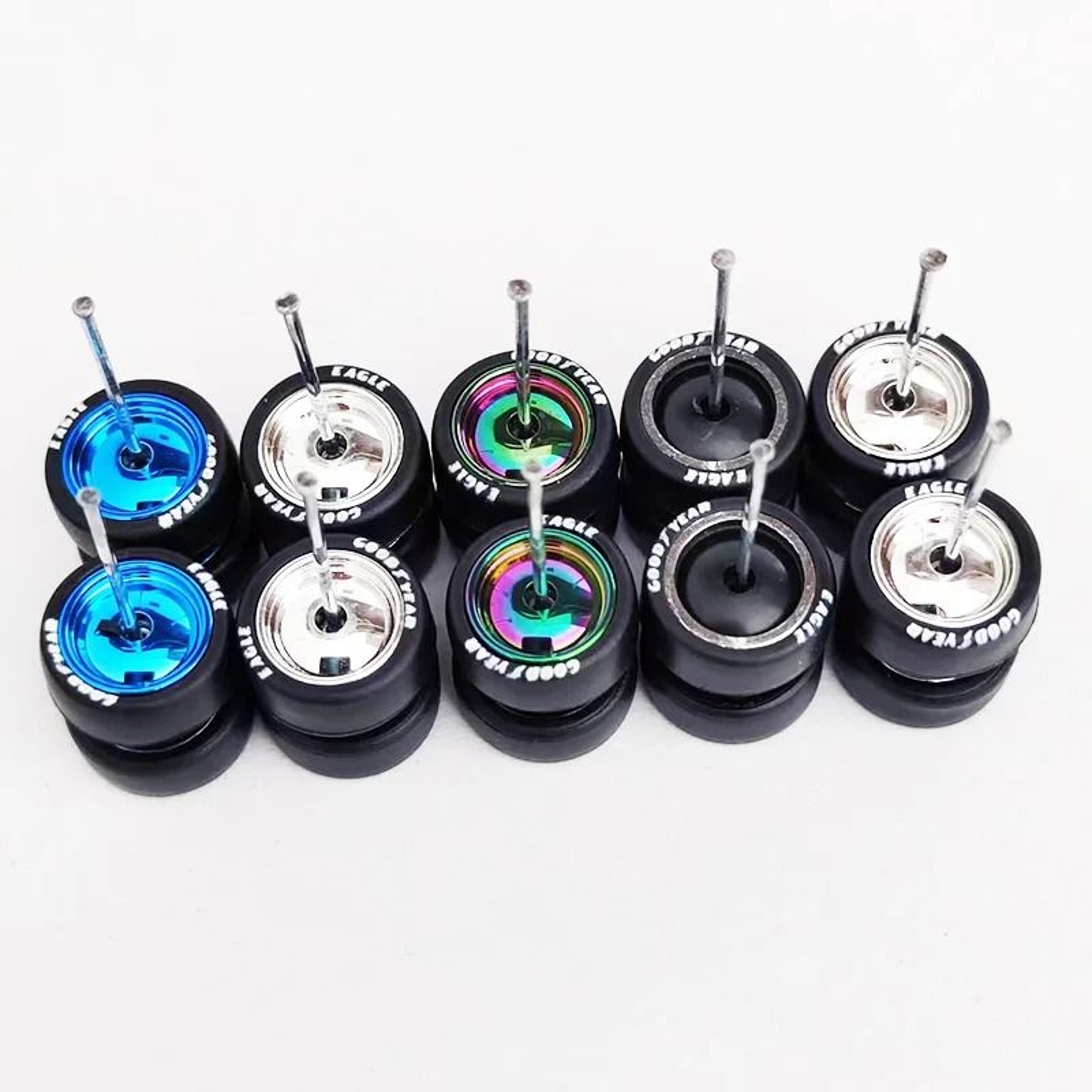 164 Scale Custom Alloy Wheels And Rubber Tires 18