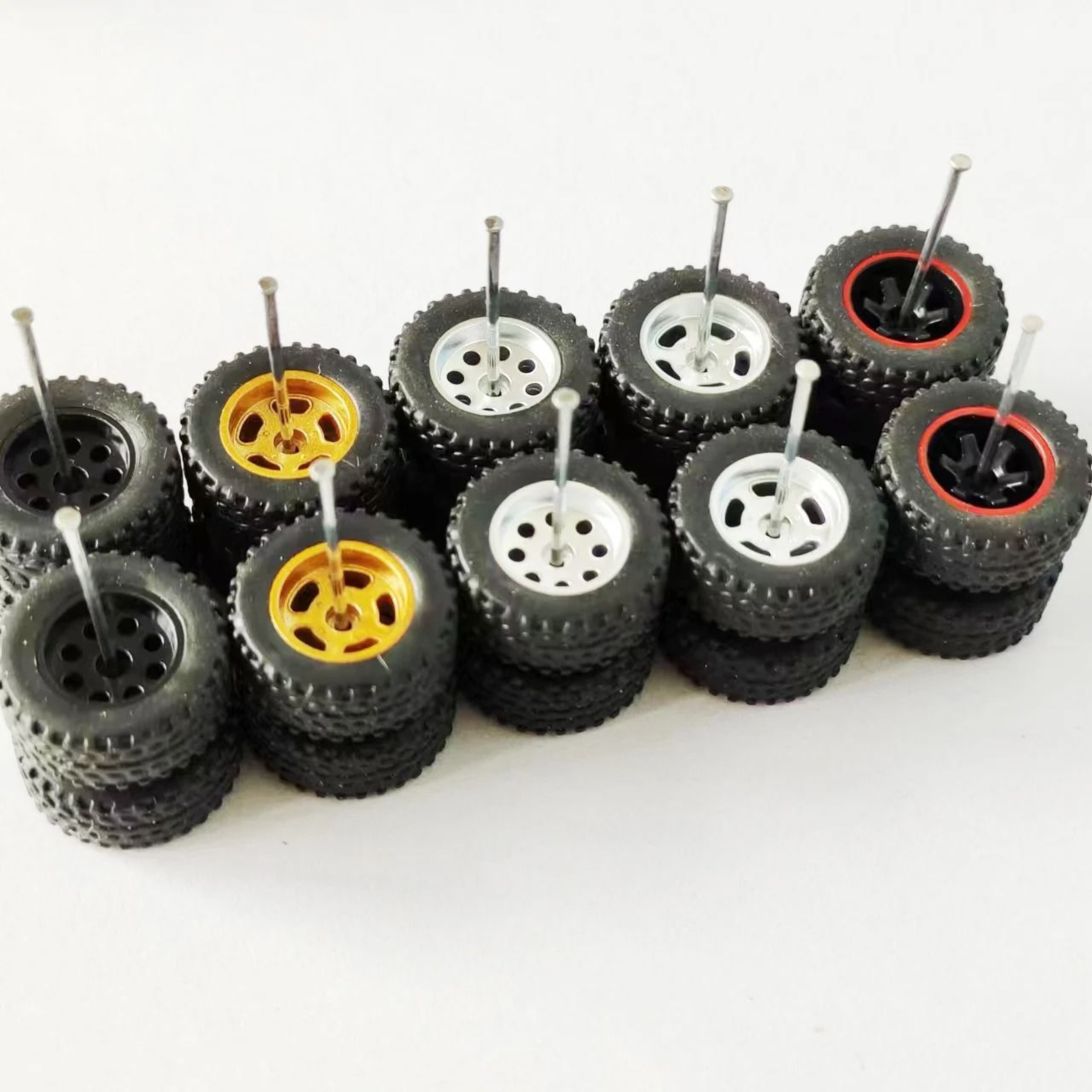 164 Scale Custom Alloy Wheels And Rubber Tires 19