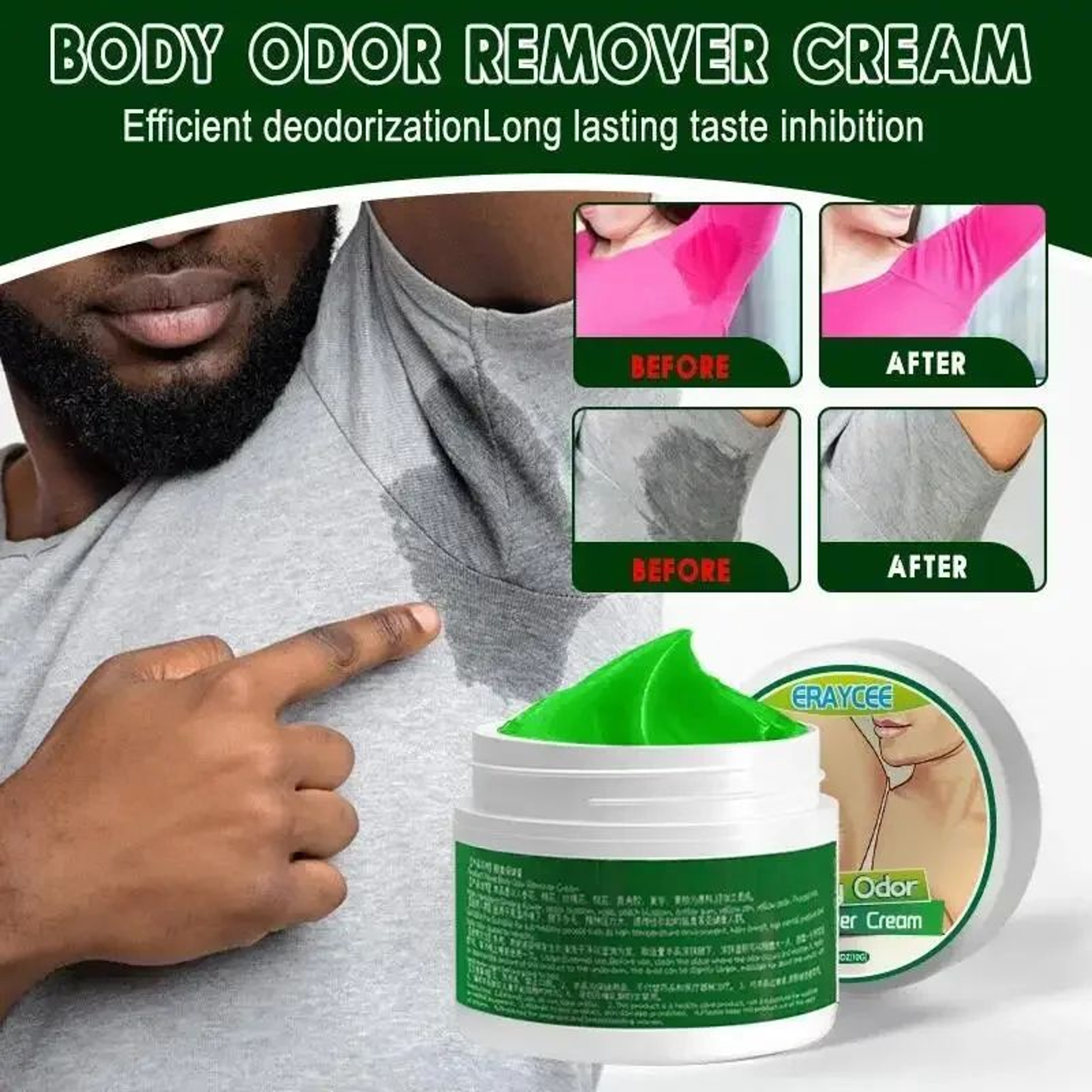 Refreshing Body Odor Removal Cream With Long Lasting Deodorant Protection 5