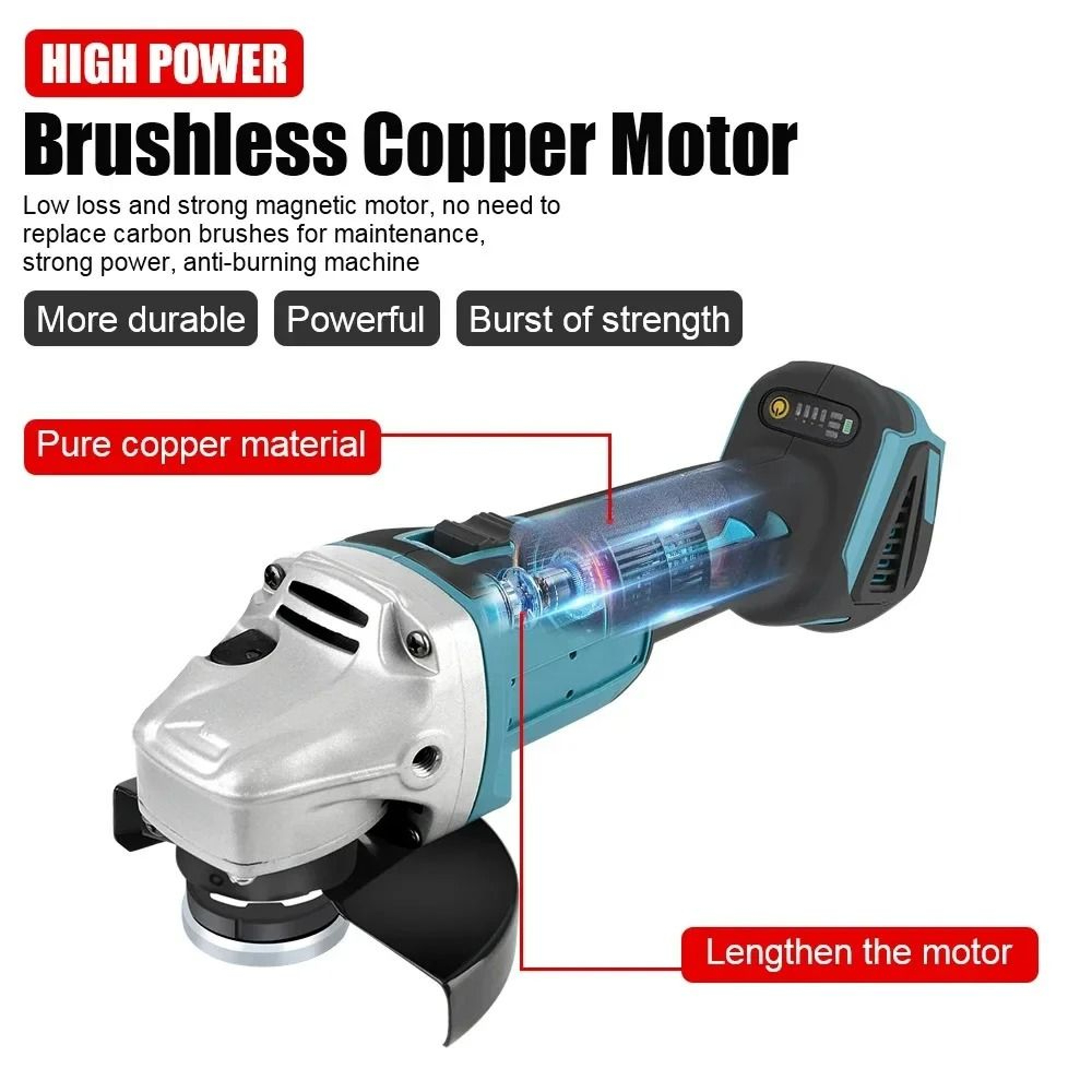 Brushless Cordless Angle Grinder 0