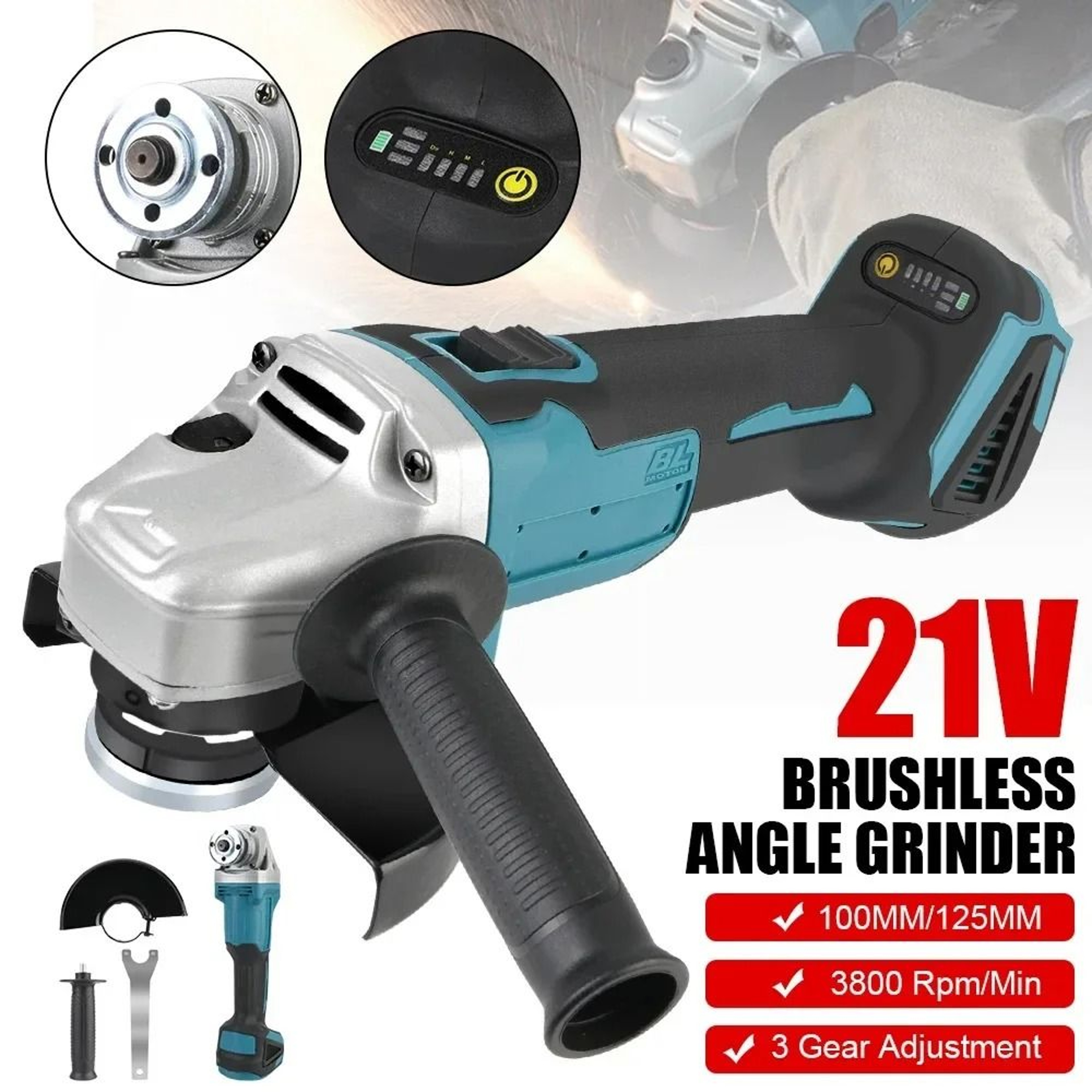 Brushless Cordless Angle Grinder 1