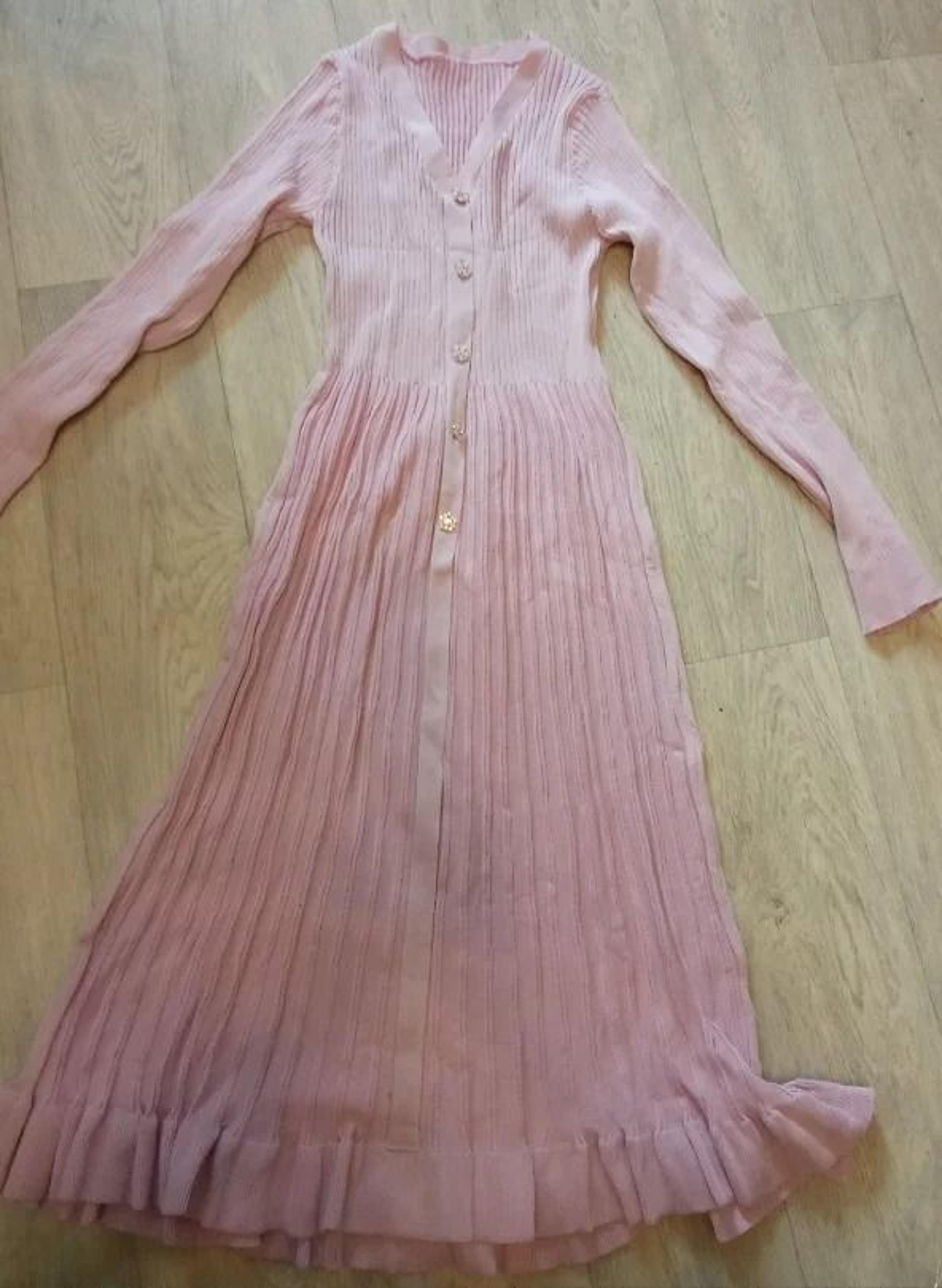Single Breasted V Neck Fishtail Maternity Knit Dress 6