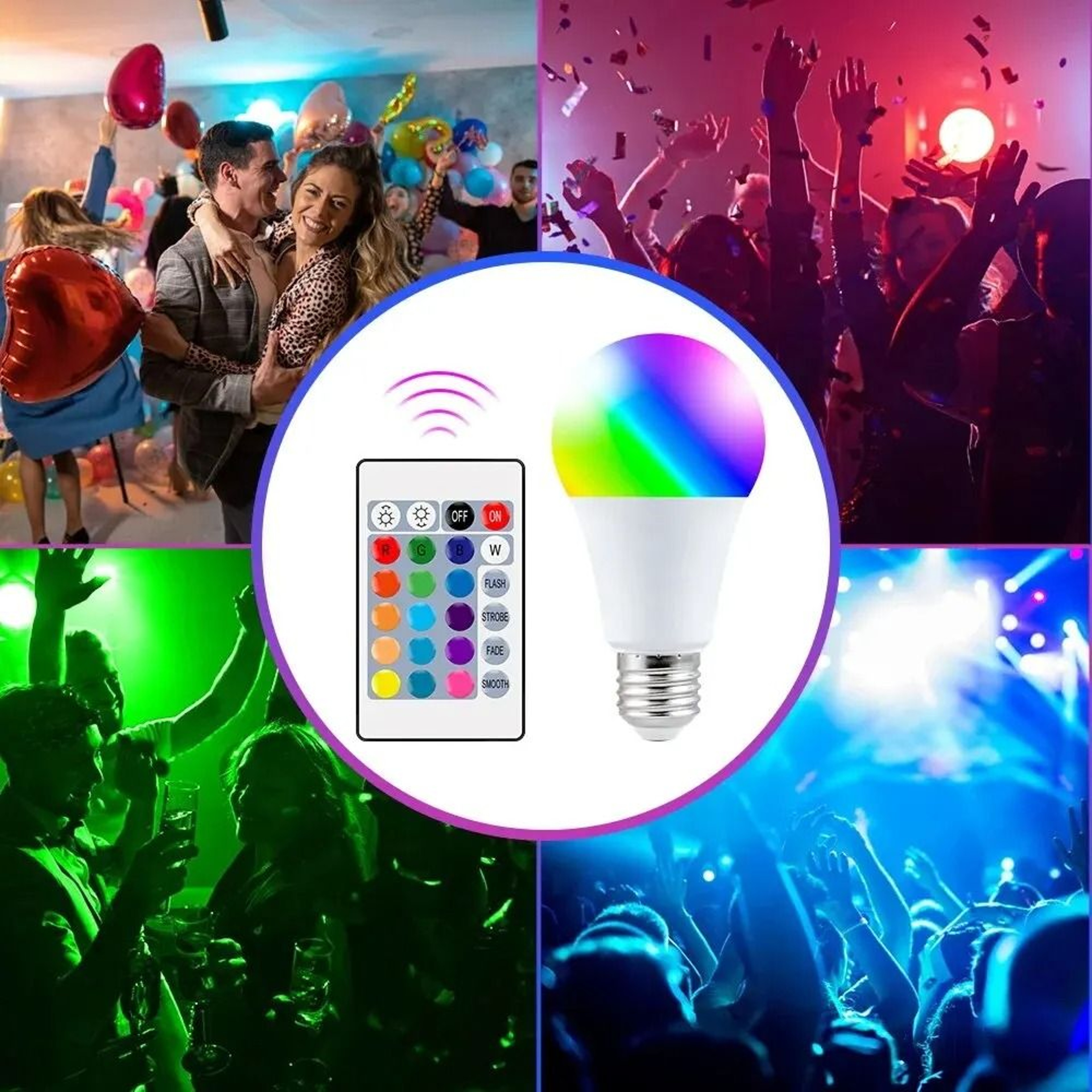 16 Color RGB Intelligent LED Illumination Bulb 4