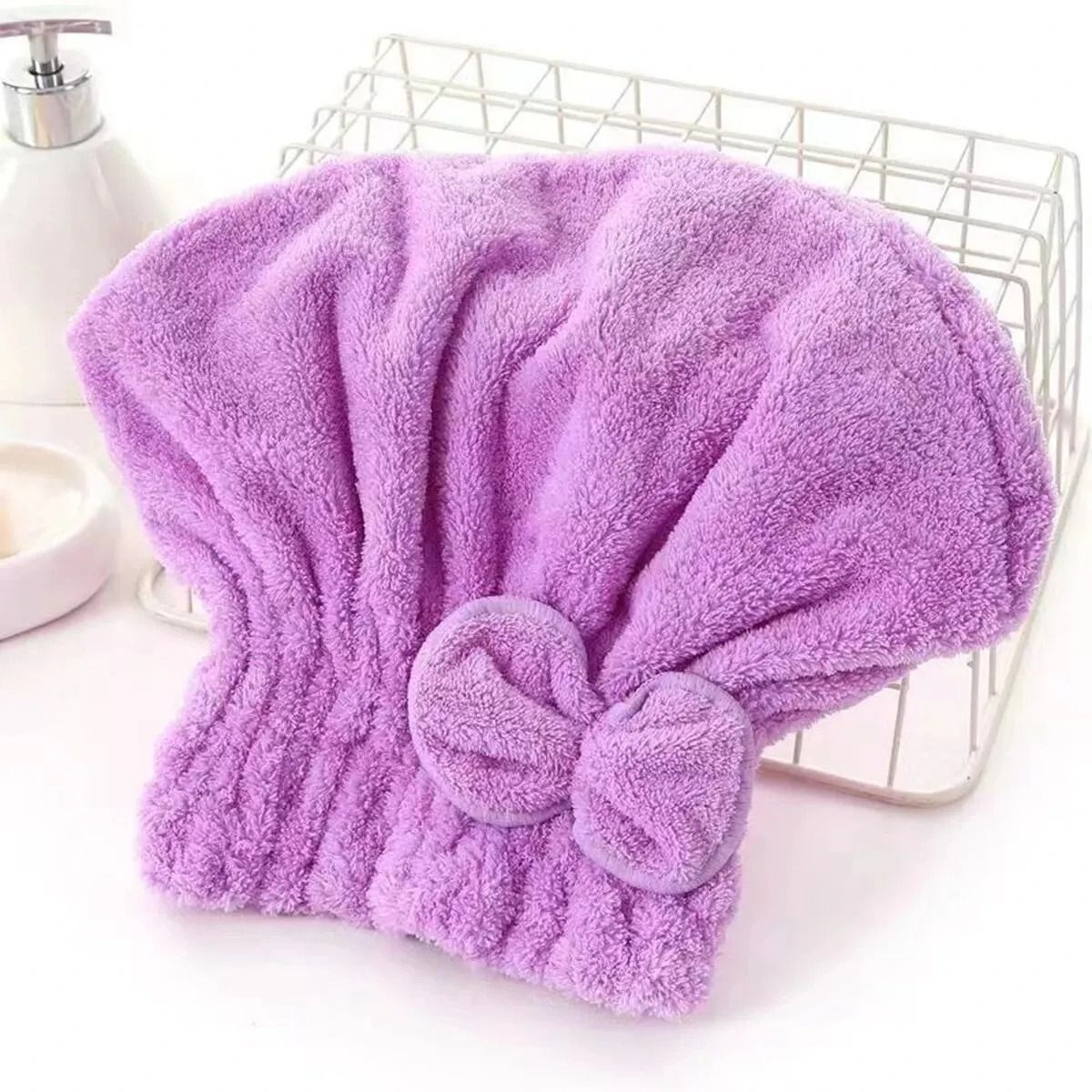 Absorbent Microfiber Capillary Hair Wrap 9