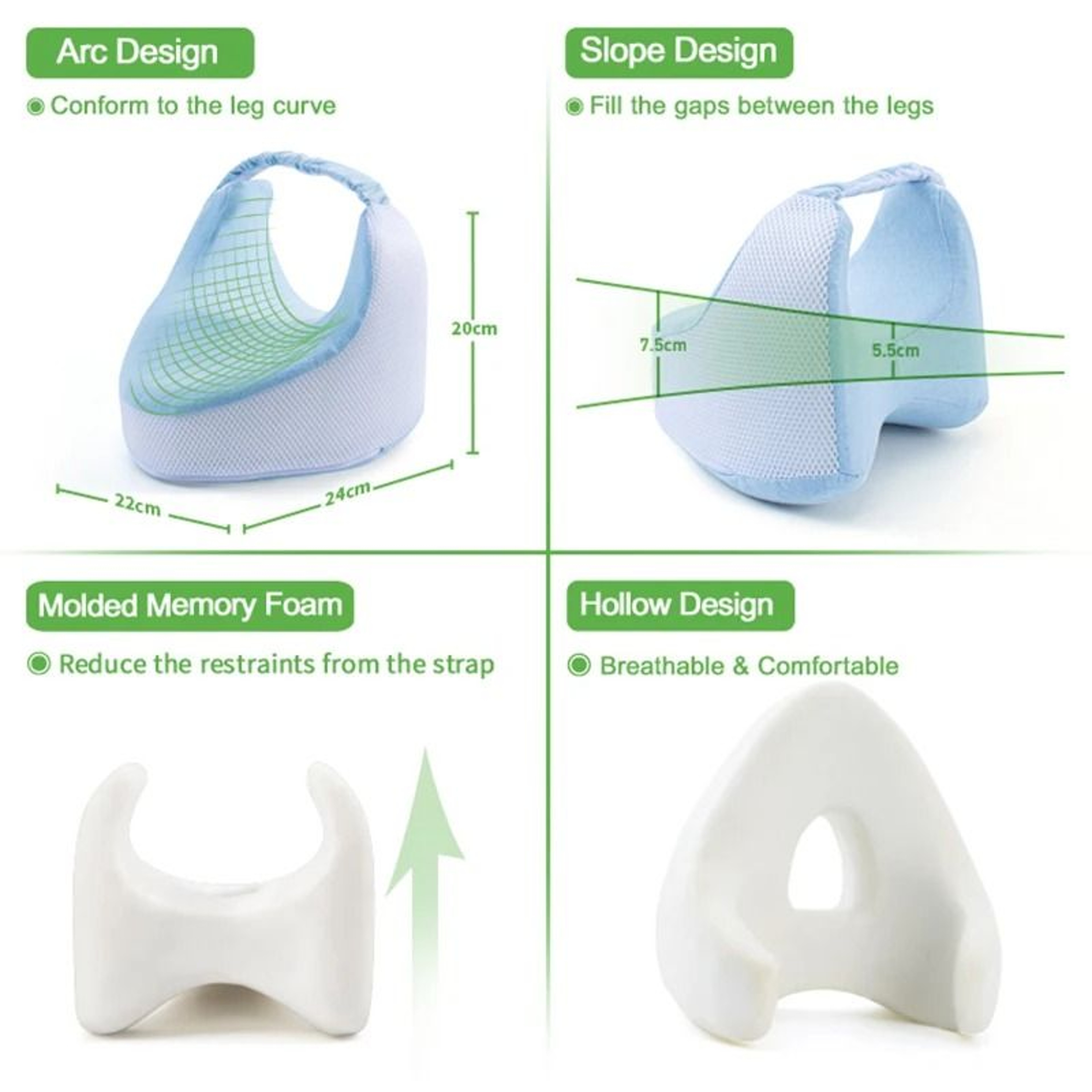 Orthopedic Memory Foam Leg And Knee Pillow 3