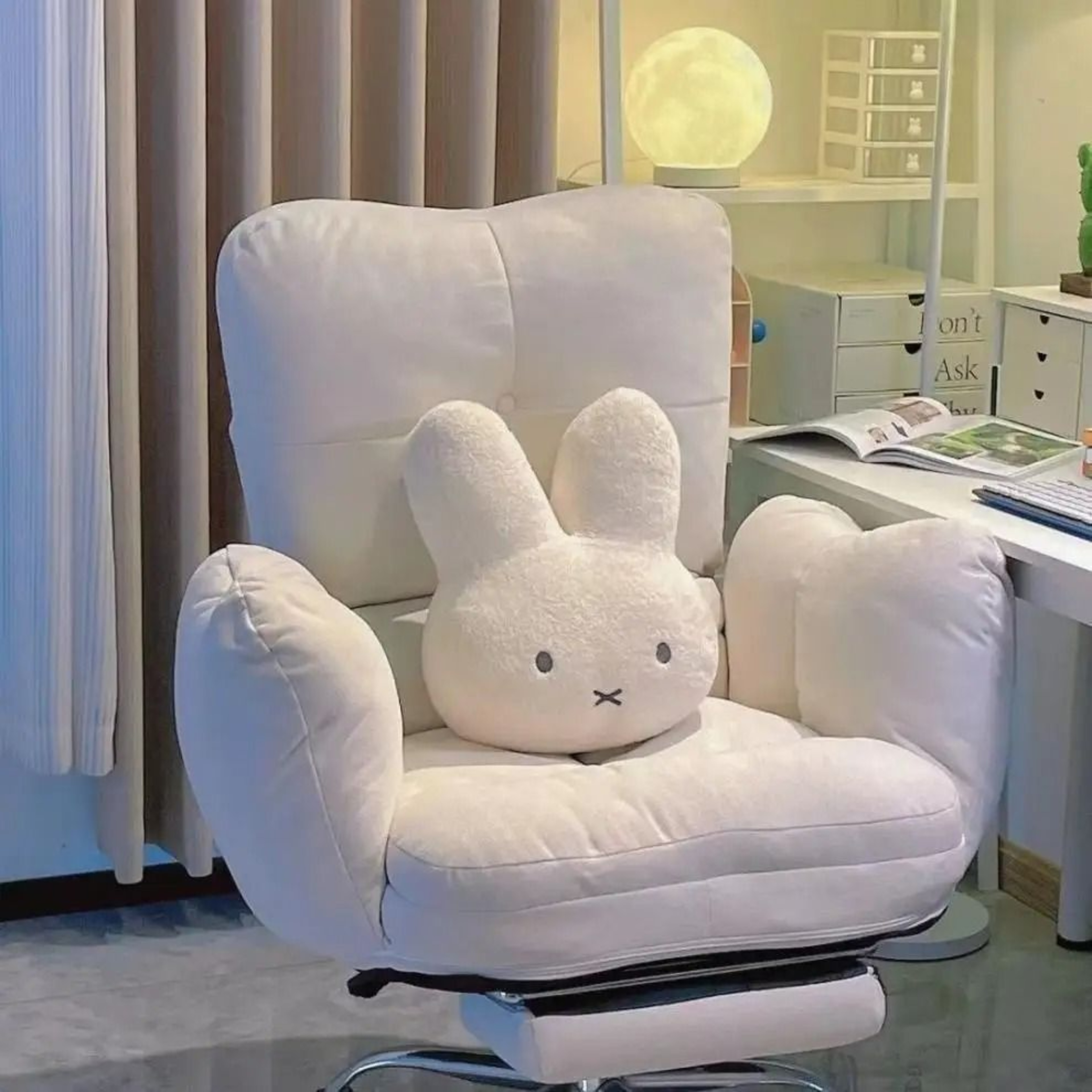 Miffy Black Eyes Character Plush Cushion 6