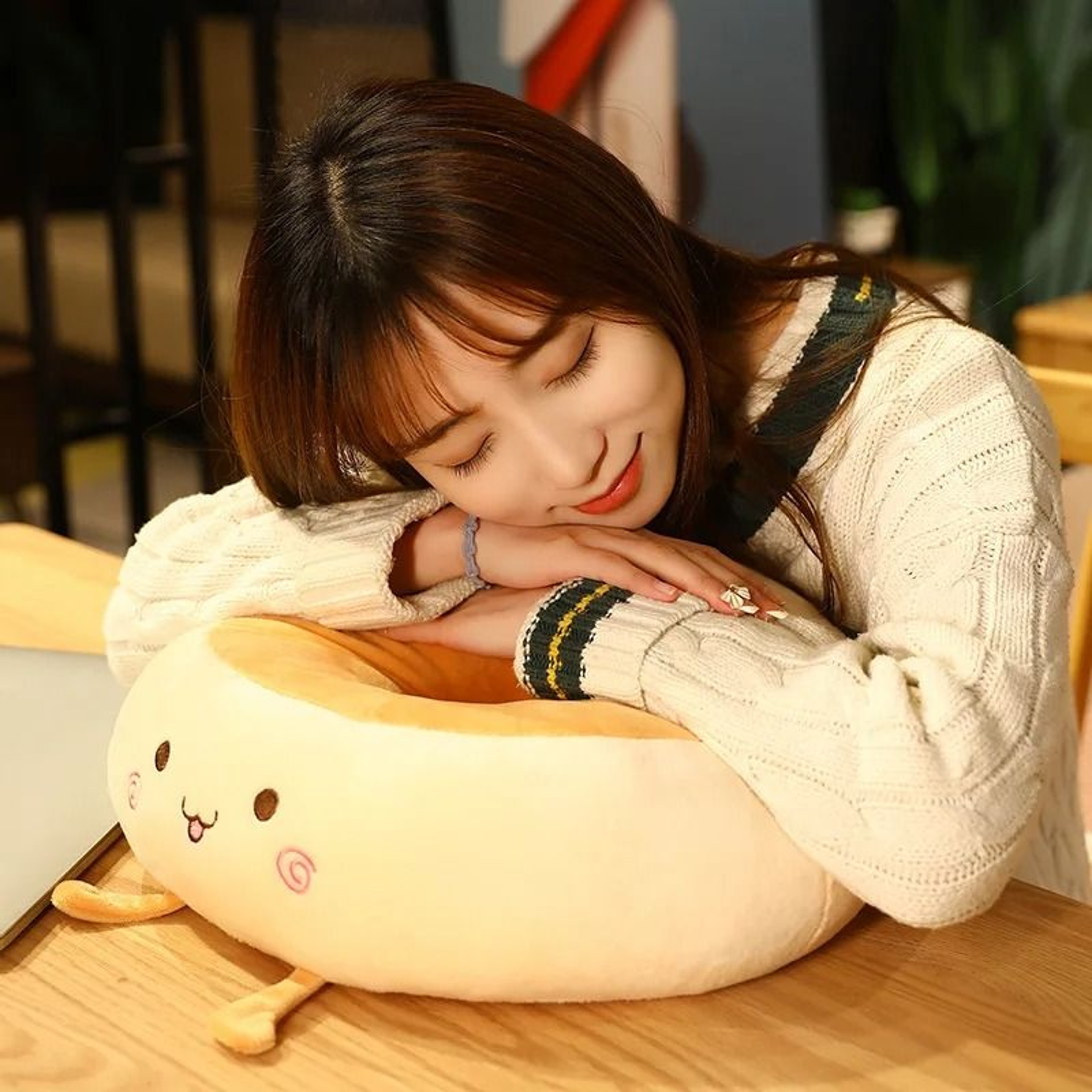 Bread Themed Memory Foam Seat And Waist Cushion 5
