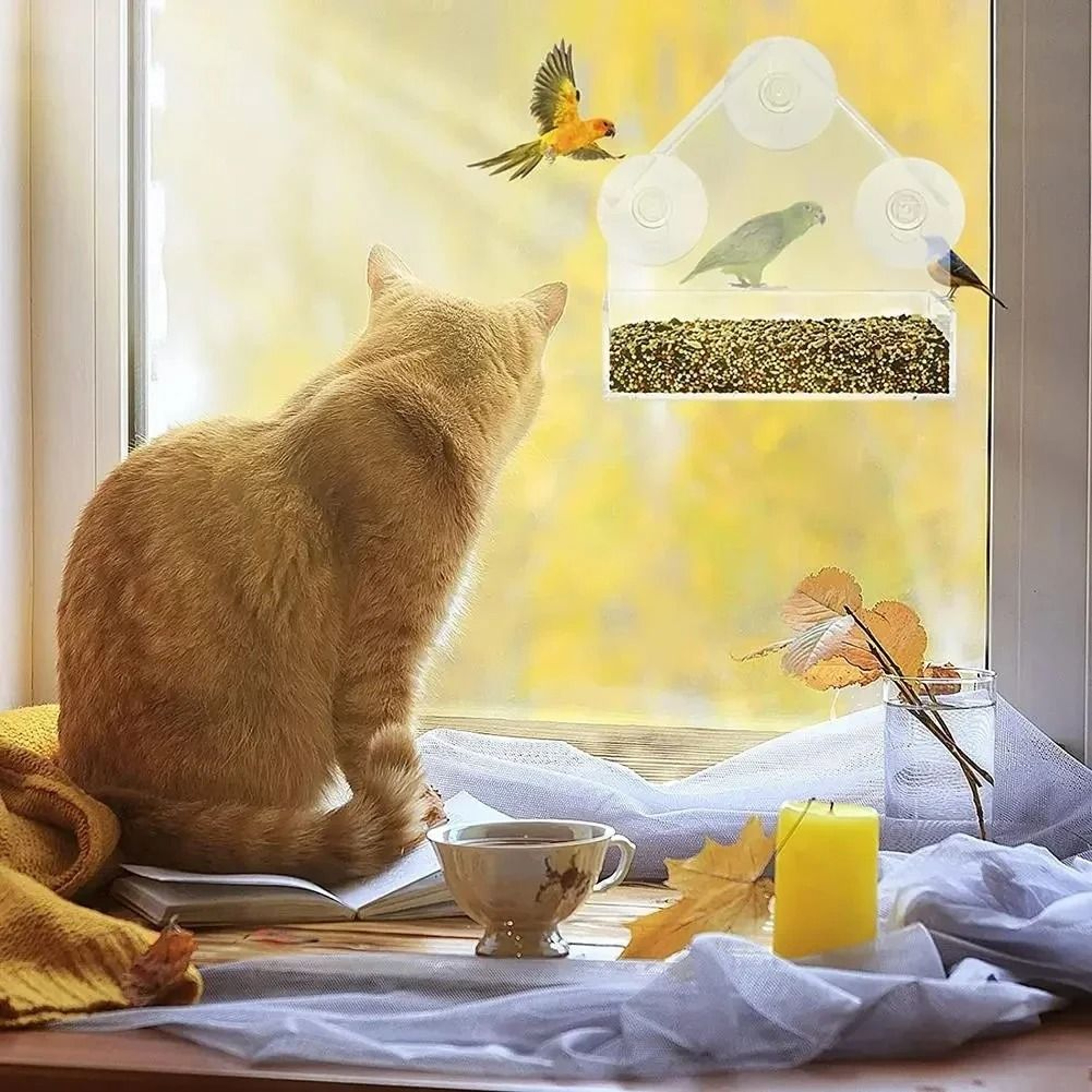 Clear View Window Bird Feeder 4