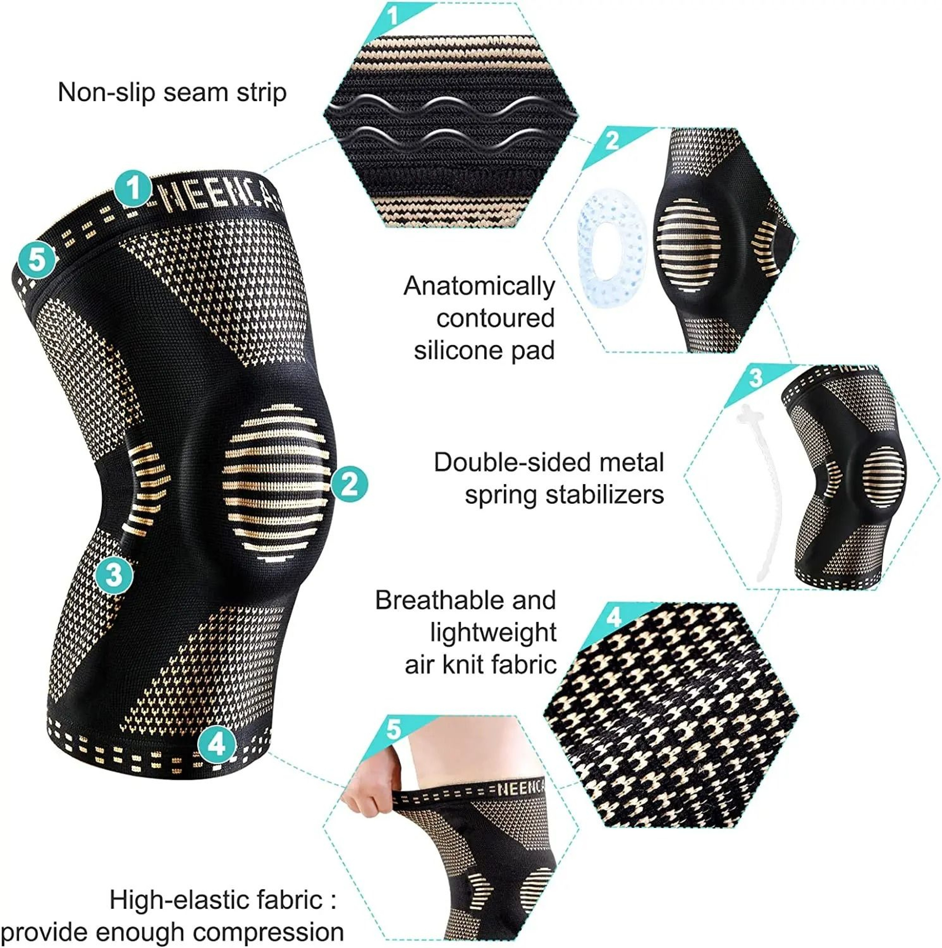 Copper Infused Professional Performance Knee Stabilizer 1