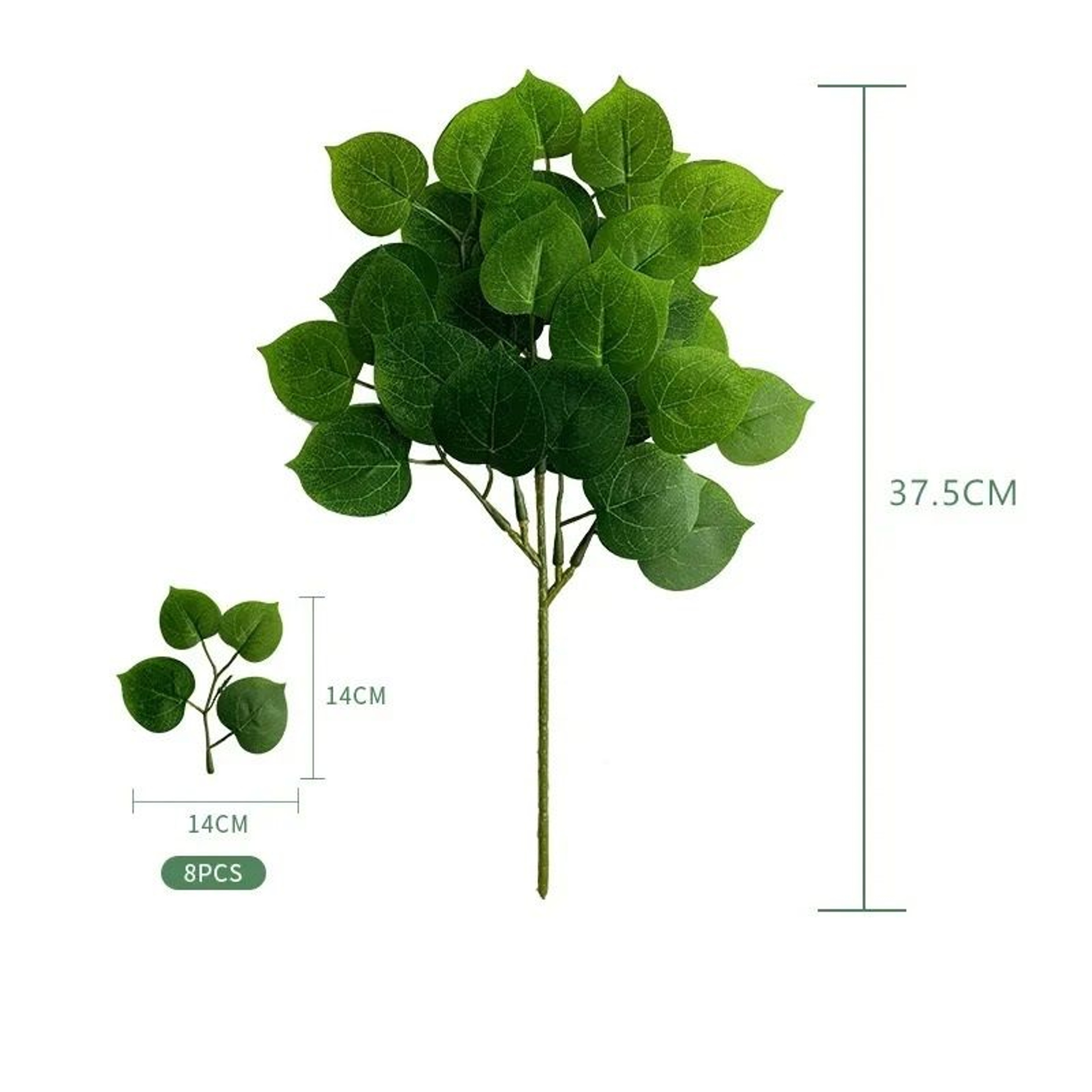 Silver Dollar Artificial Eucalyptus Greenery Stem 18