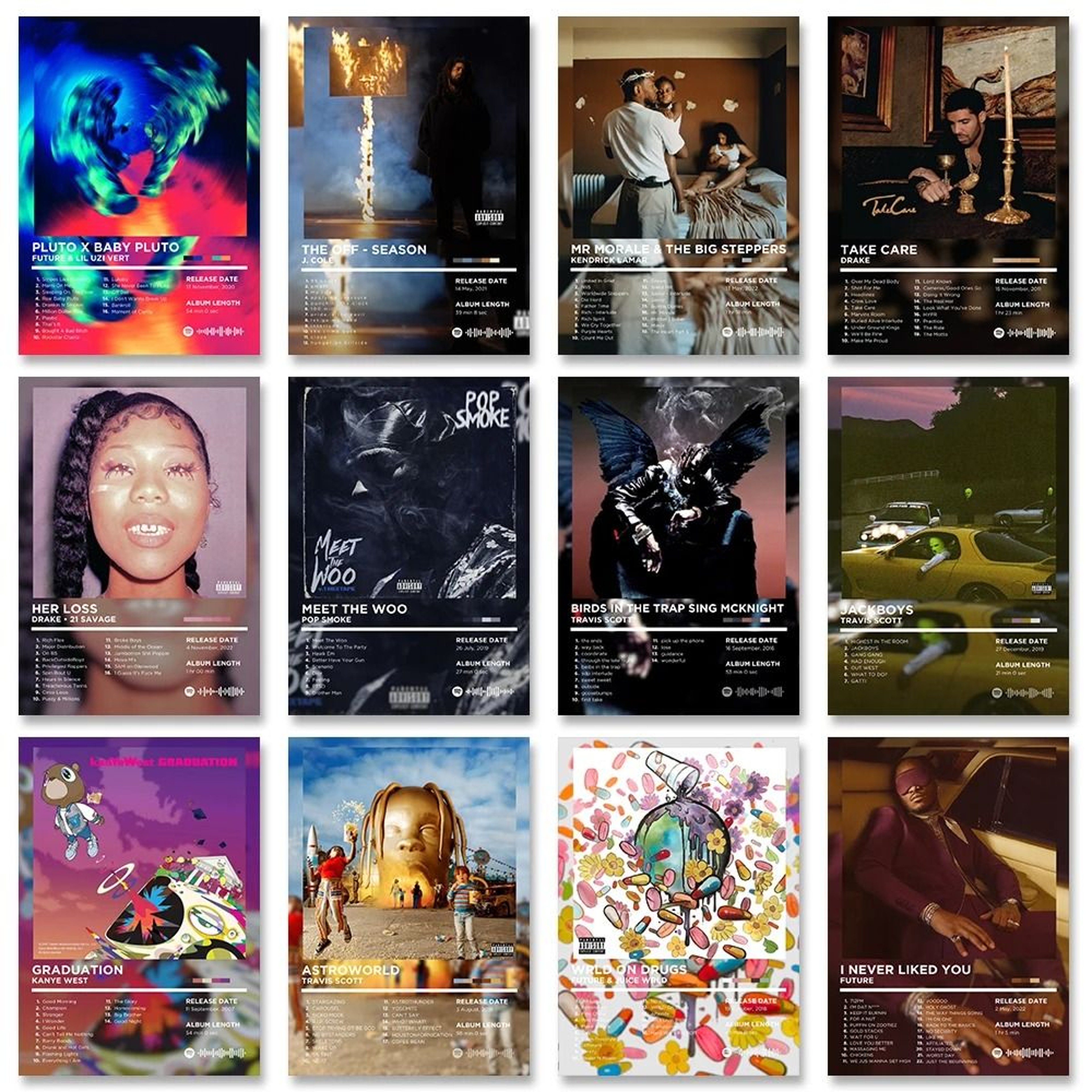 Modern HipHop Heritage Retro Album Art Print 0
