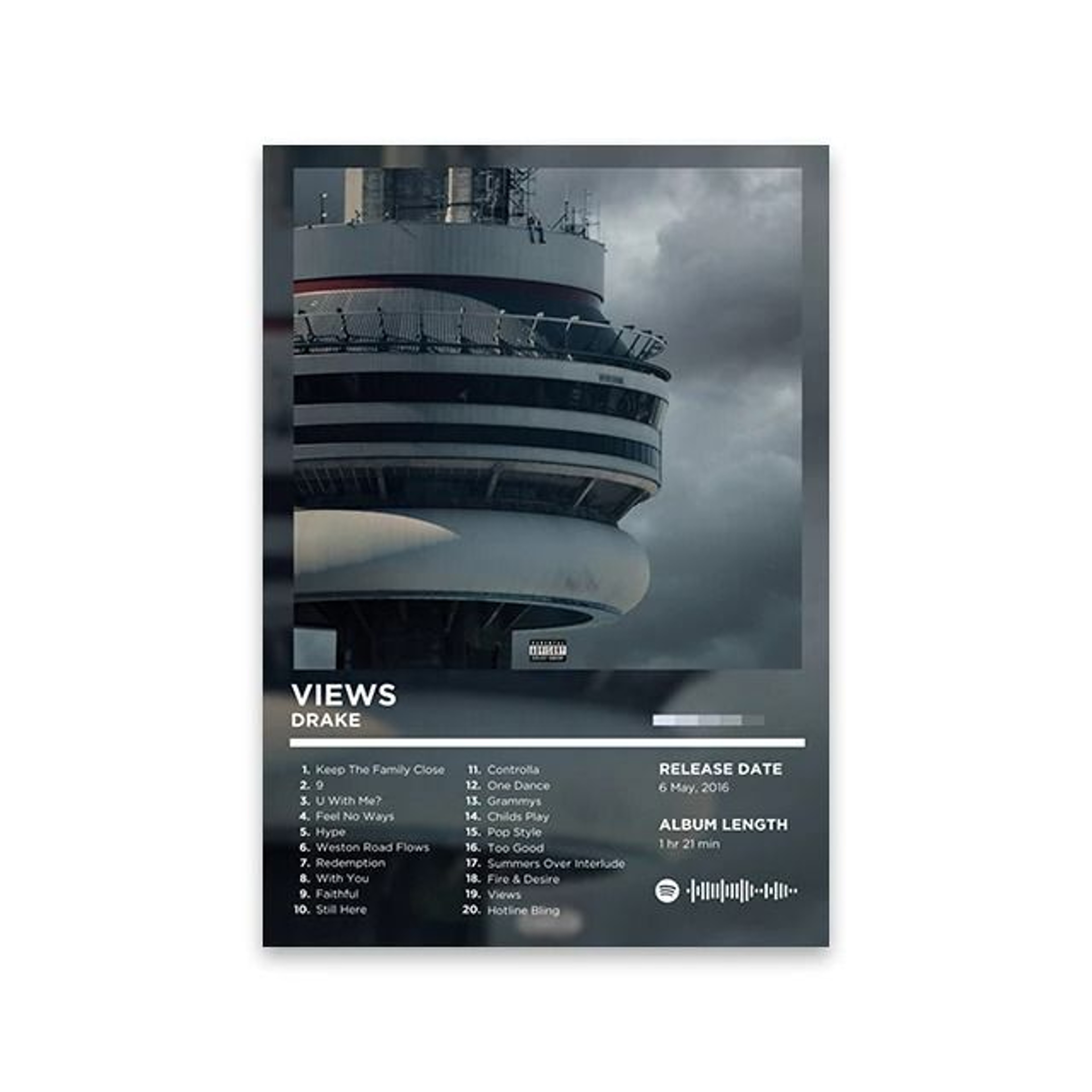 Modern HipHop Heritage Retro Album Art Print 12