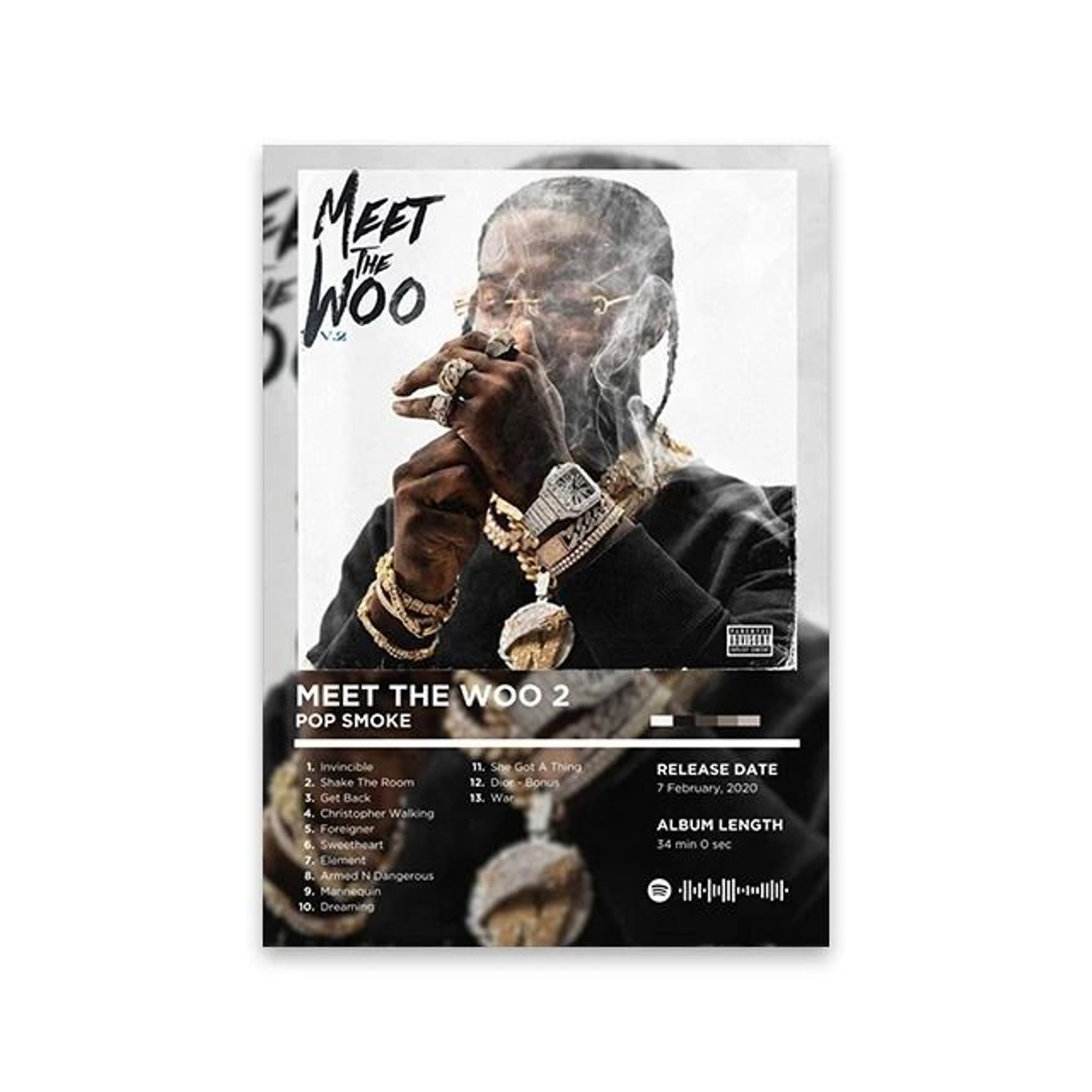 Modern HipHop Heritage Retro Album Art Print 16