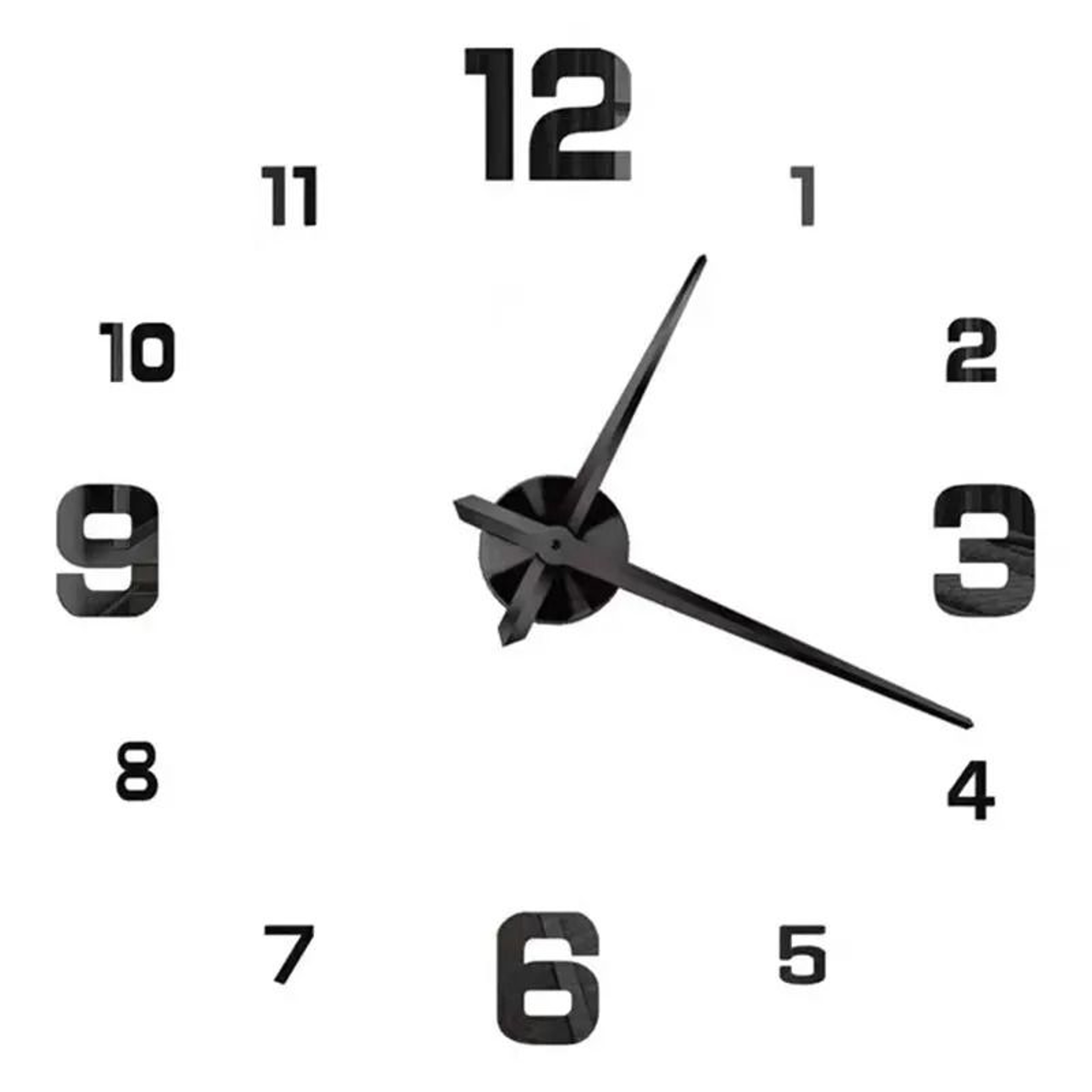 Contemporary 3D Oversized DIY Mirror Wall Clock 11