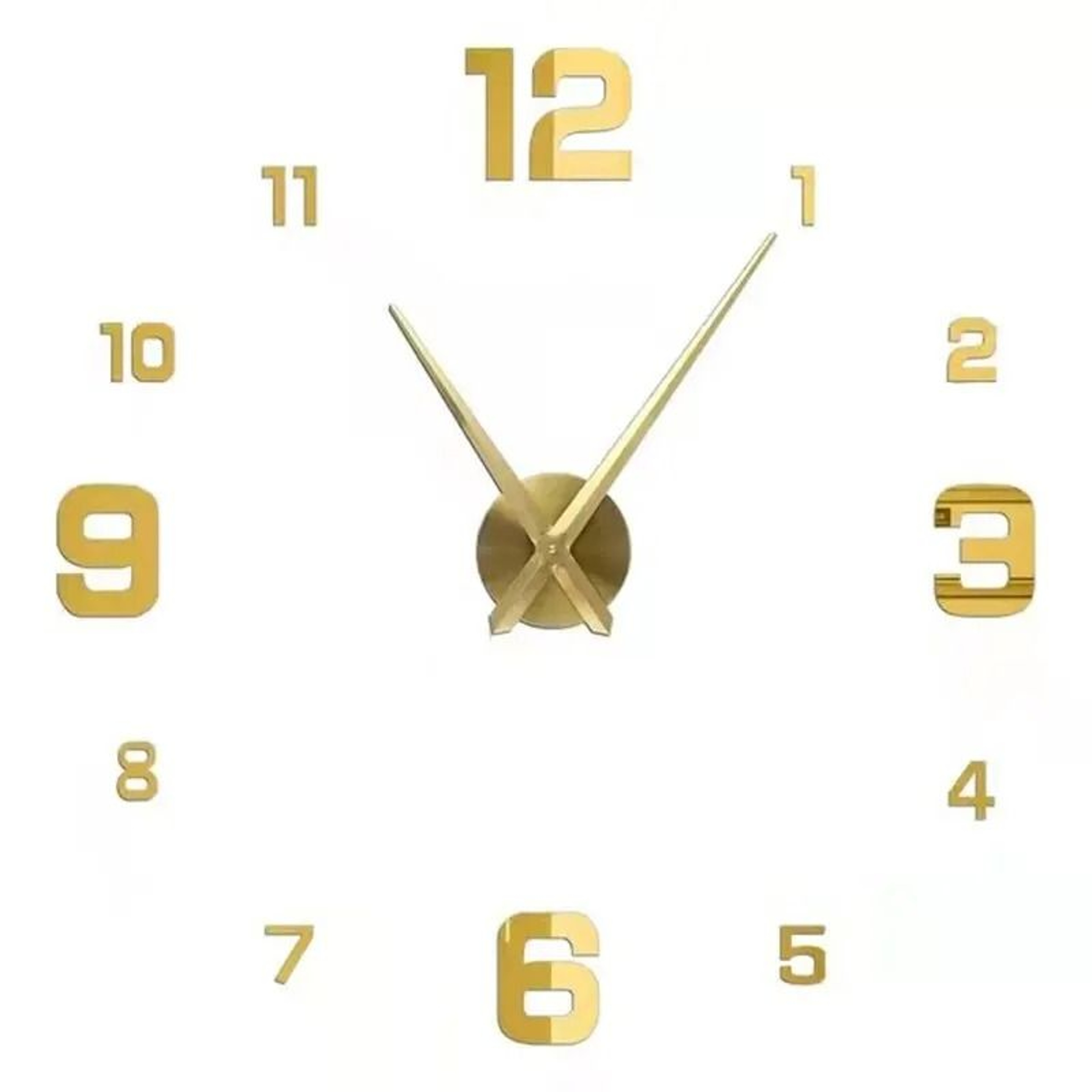 Contemporary 3D Oversized DIY Mirror Wall Clock 12