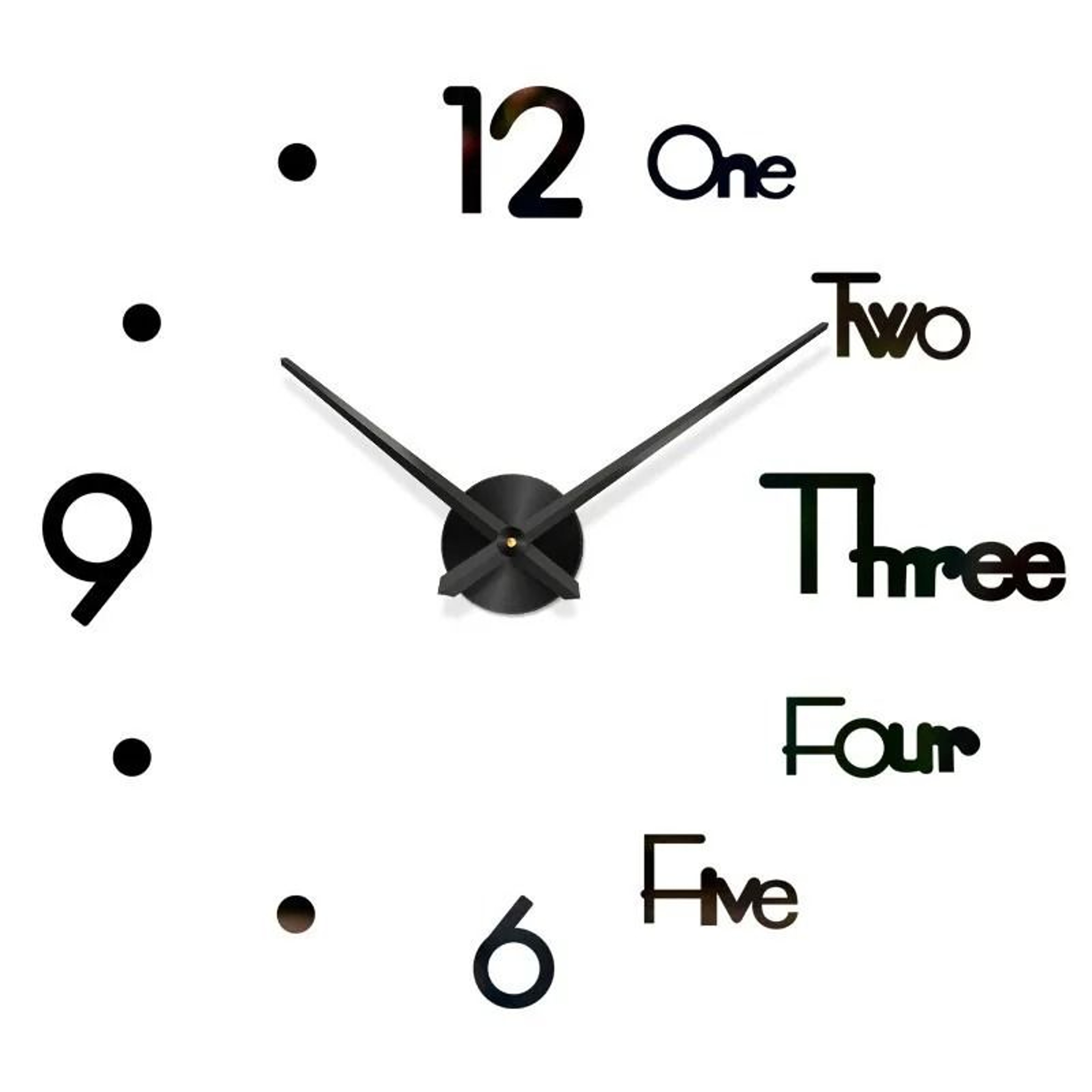 Contemporary 3D Oversized DIY Mirror Wall Clock 18