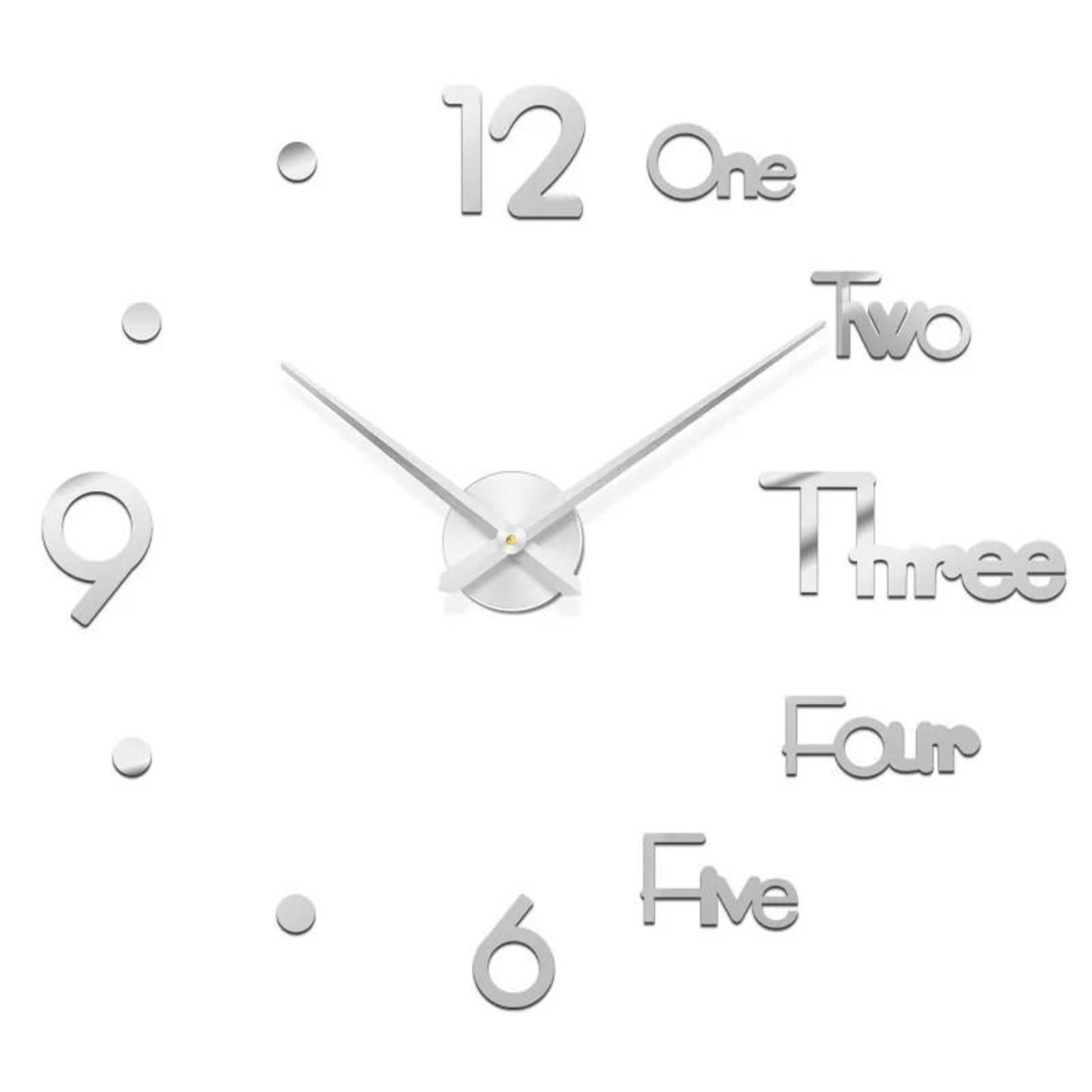 Contemporary 3D Oversized DIY Mirror Wall Clock 20