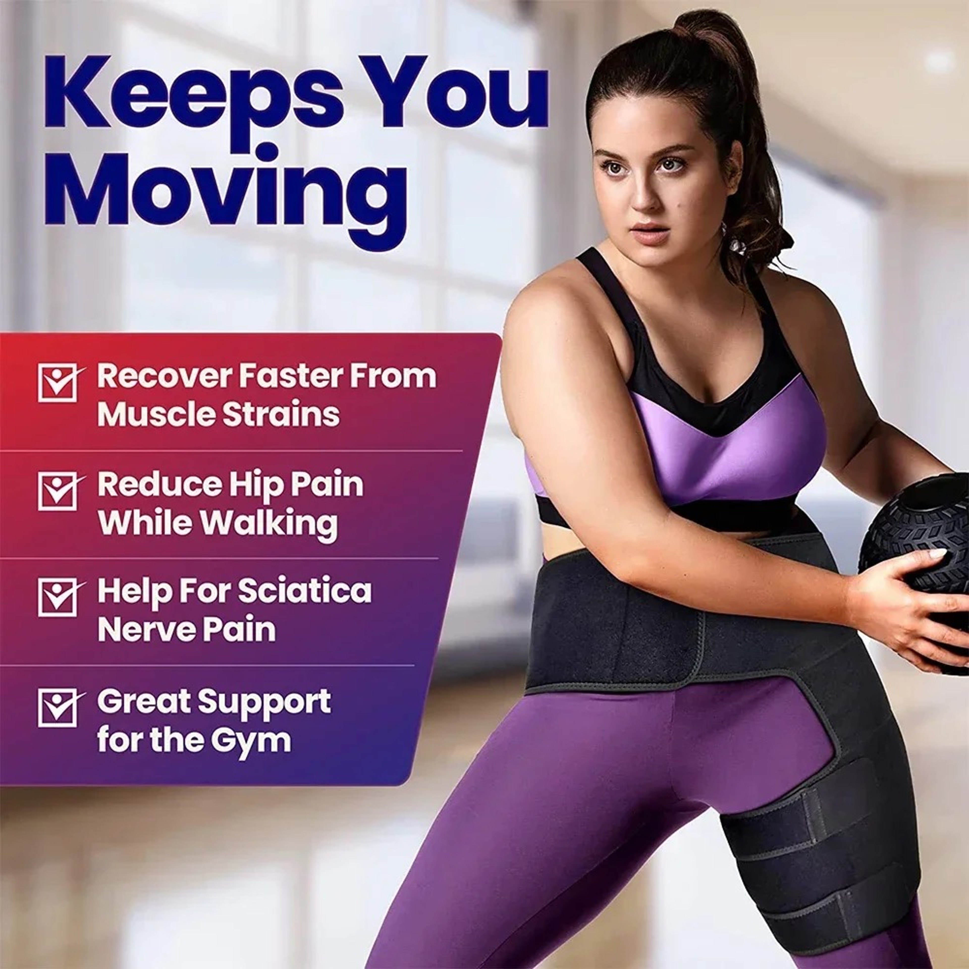 Compression Sleeve for Sciatica and Muscle Strains