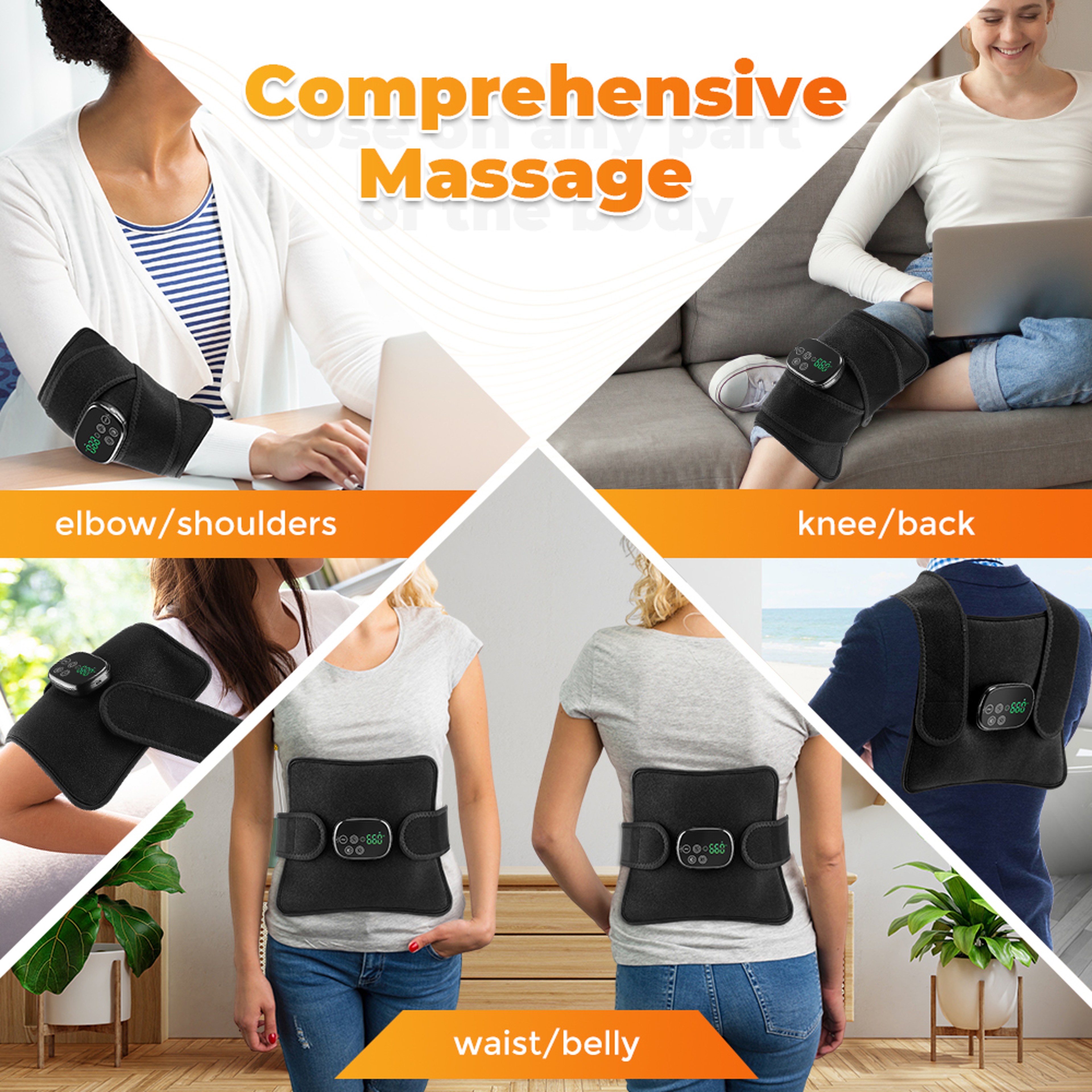 Electric Infrared Knee Pad with Red Light Heating and Vibration for Pain Relief – view 6