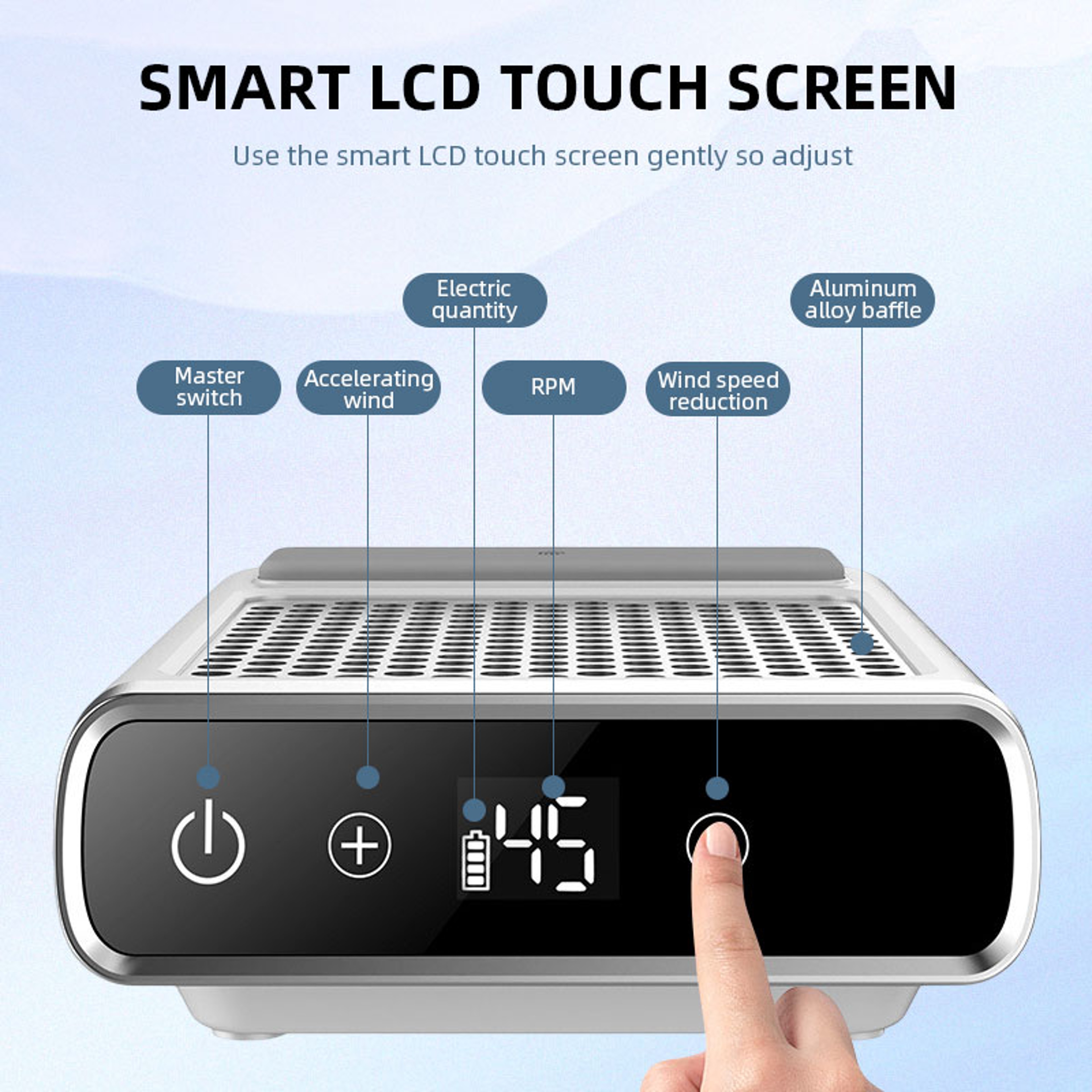 Powerful Nail Dust Vacuum Collector Professional Nail Dust Extractor With Reusable Filter  Adjustab 2