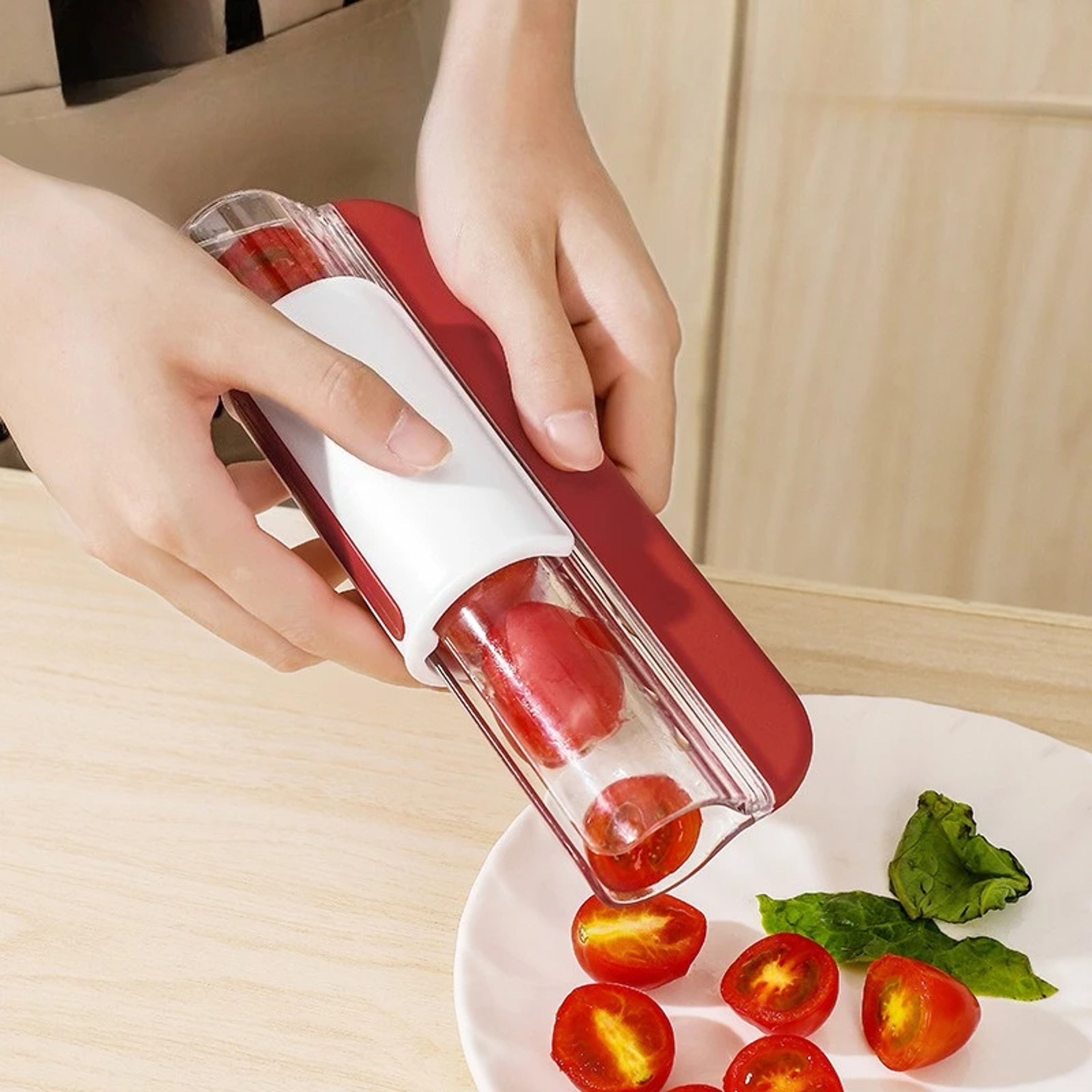 QuickSlice Grape Cutter & Tomato Slicer Multi Fruit Cutter for Salads, Snacks & Cake Decoration – view 2