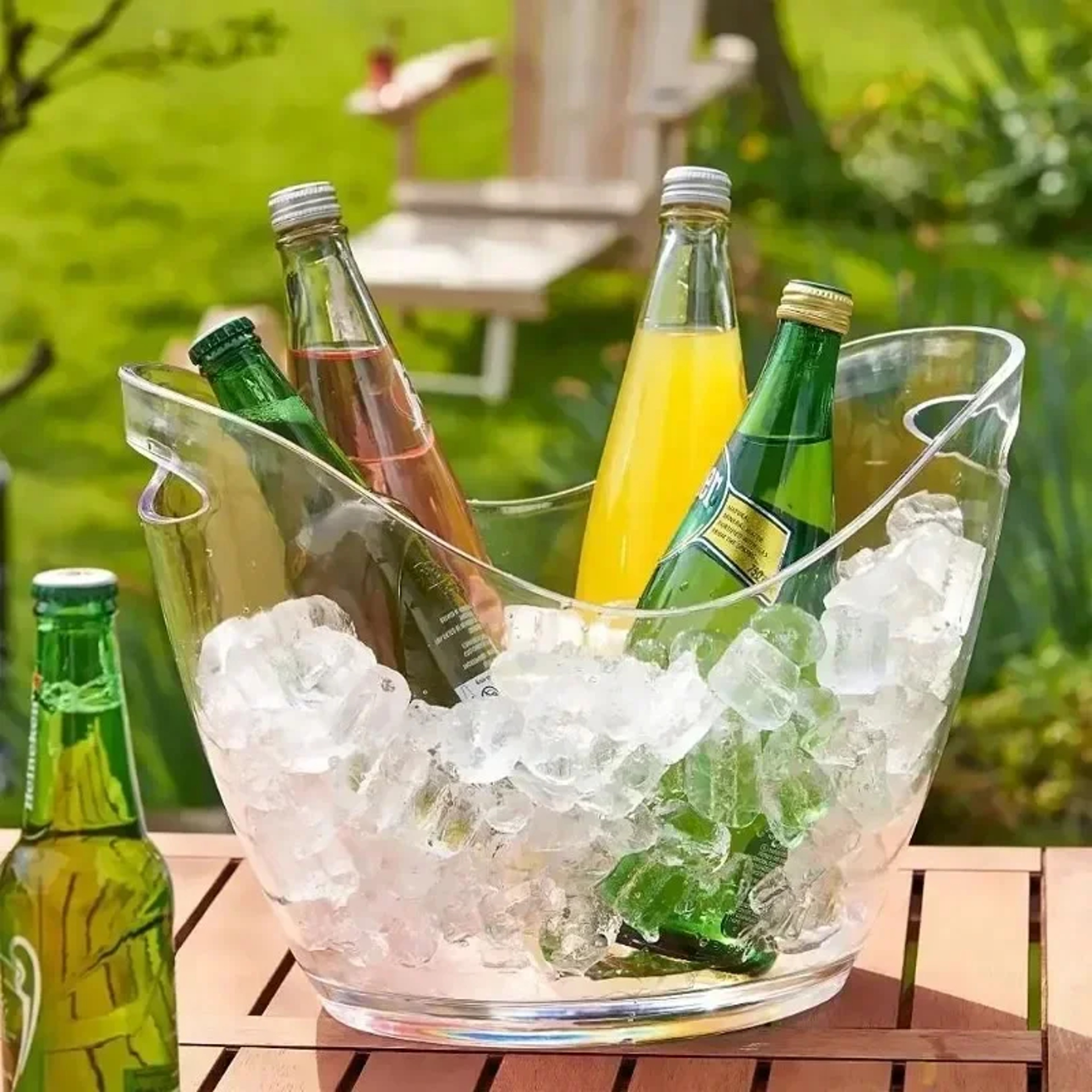 Clear Ice Bucket & Champagne Bucket Beverage Chiller for Parties, Home Bars & Entertaining – view 2
