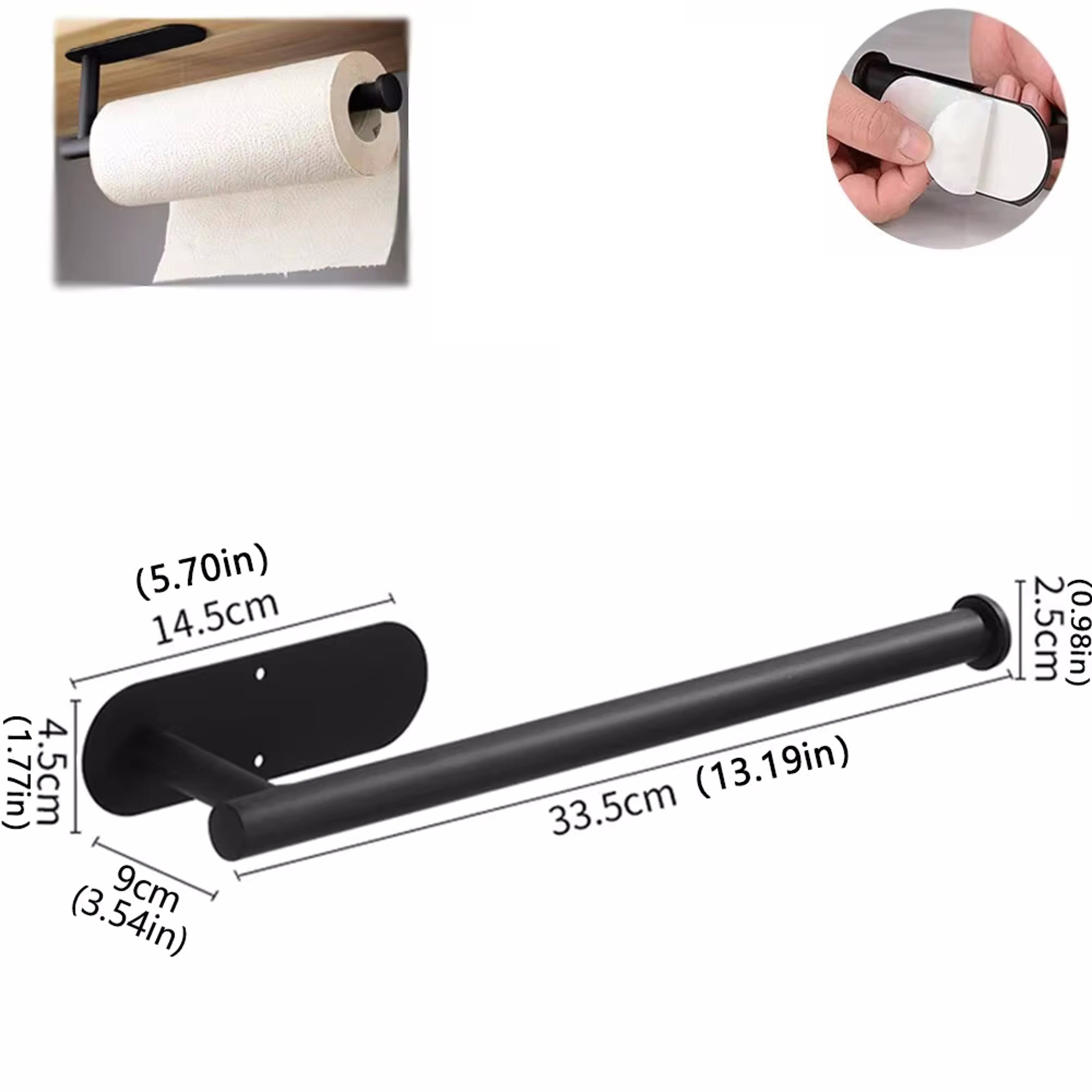 Space Saving Under Cabinet Paper Towel Holder With Adhesive Mount 4