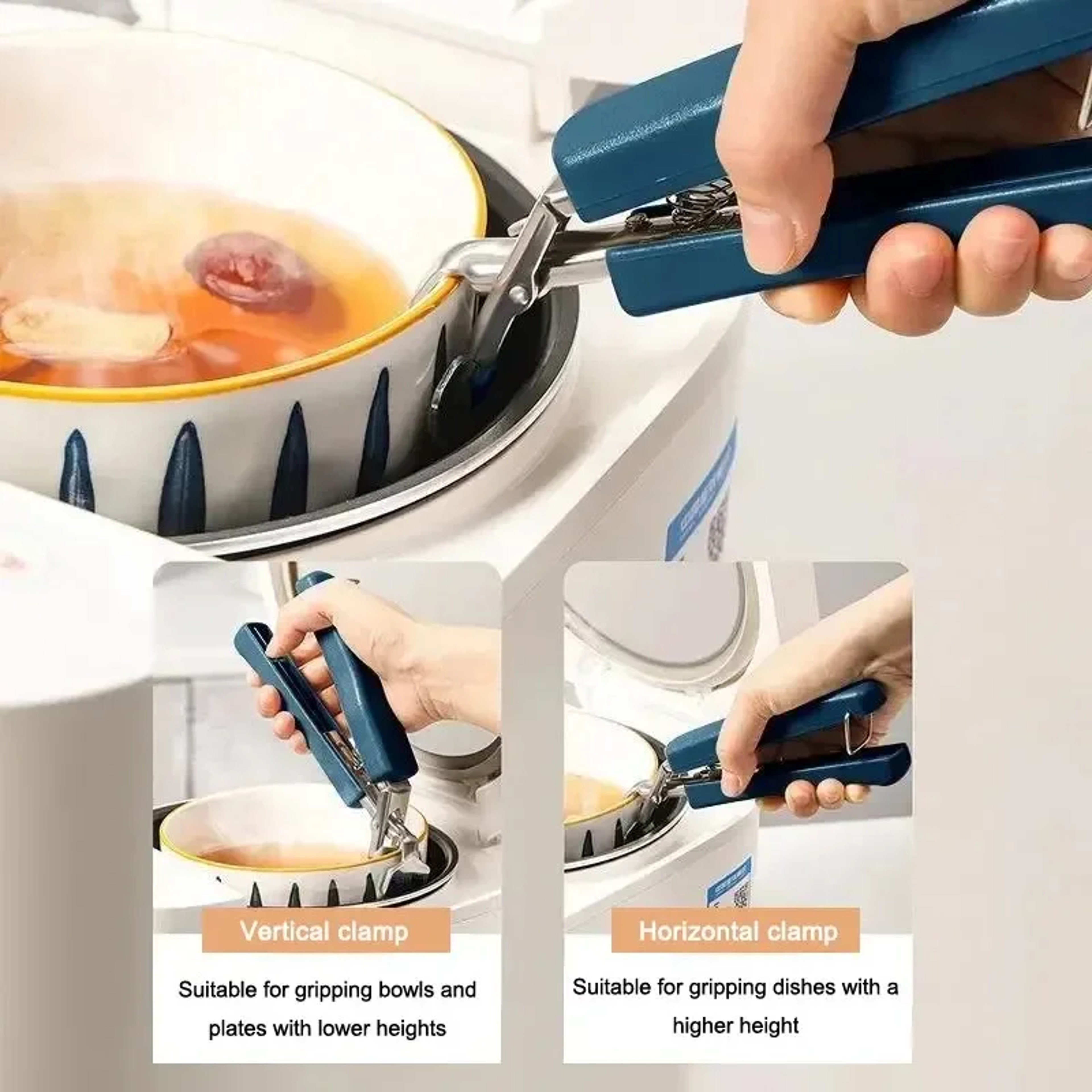 Silicone Bowl Clamp Heat Resistant Anti Scald Bowl Gripper For Safe Kitchen Cooking 3