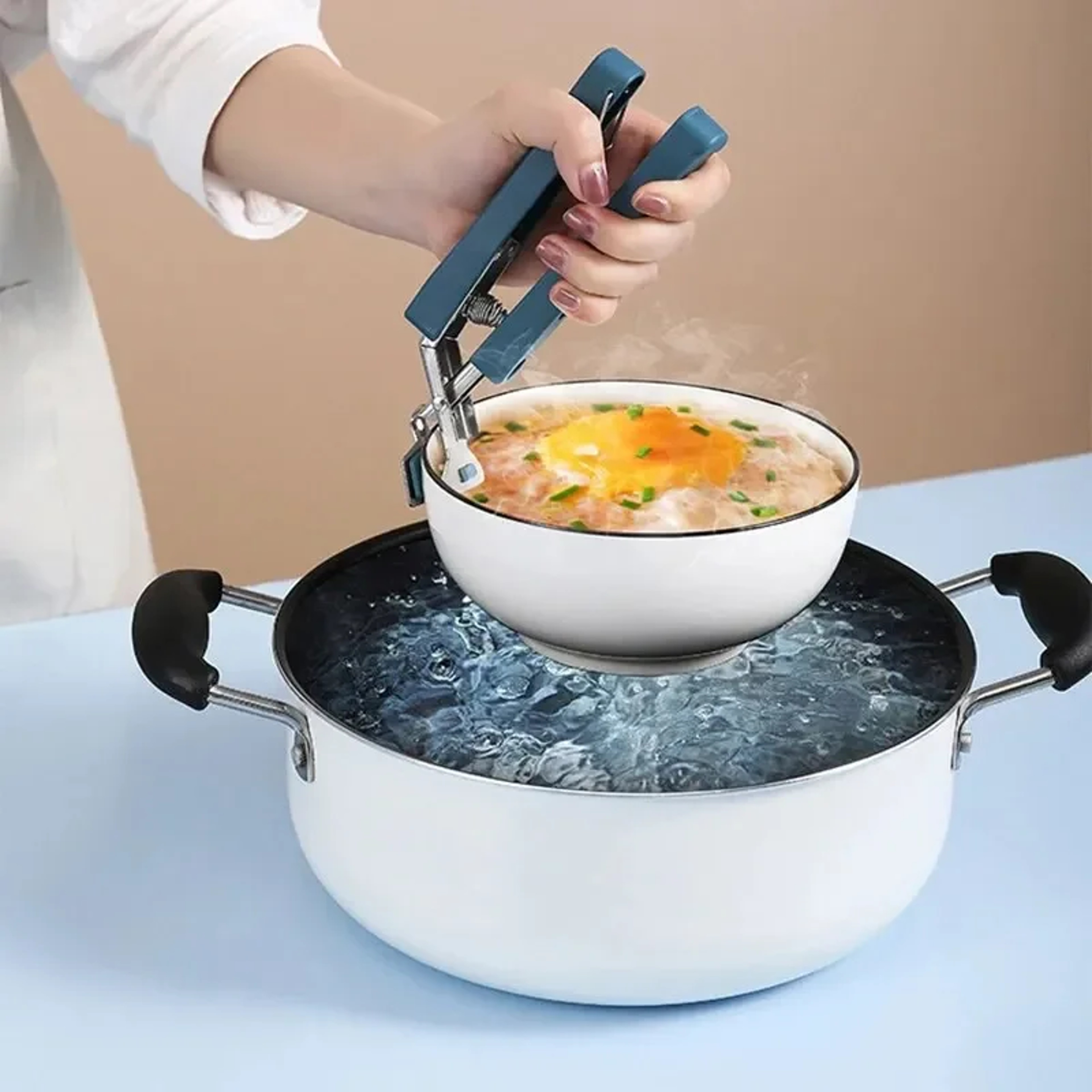 Silicone Bowl Clamp Heat Resistant Anti Scald Bowl Gripper For Safe Kitchen Cooking 4