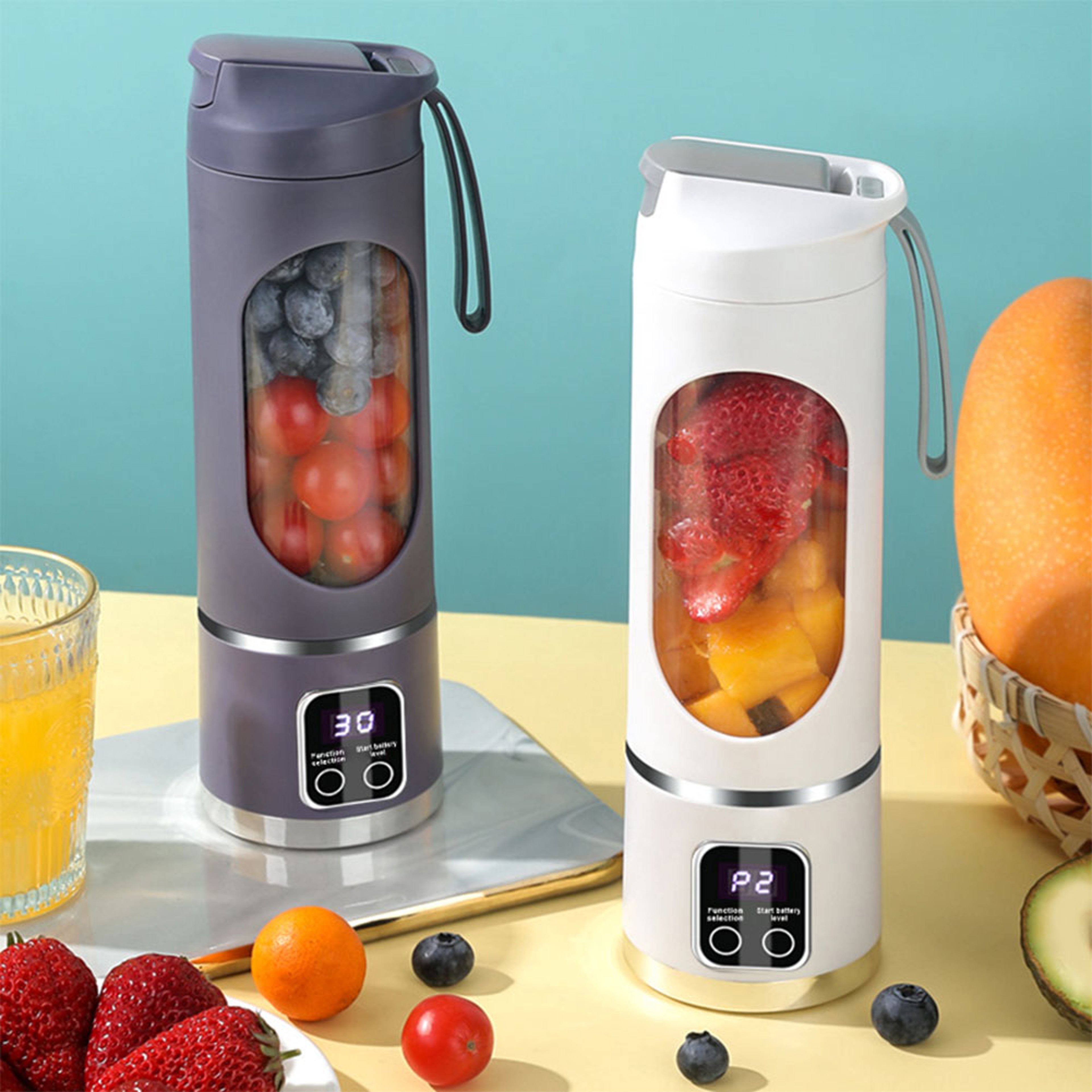 Portable Blender With Blade Power USB Rechargeable Personal Smoothie Maker 2
