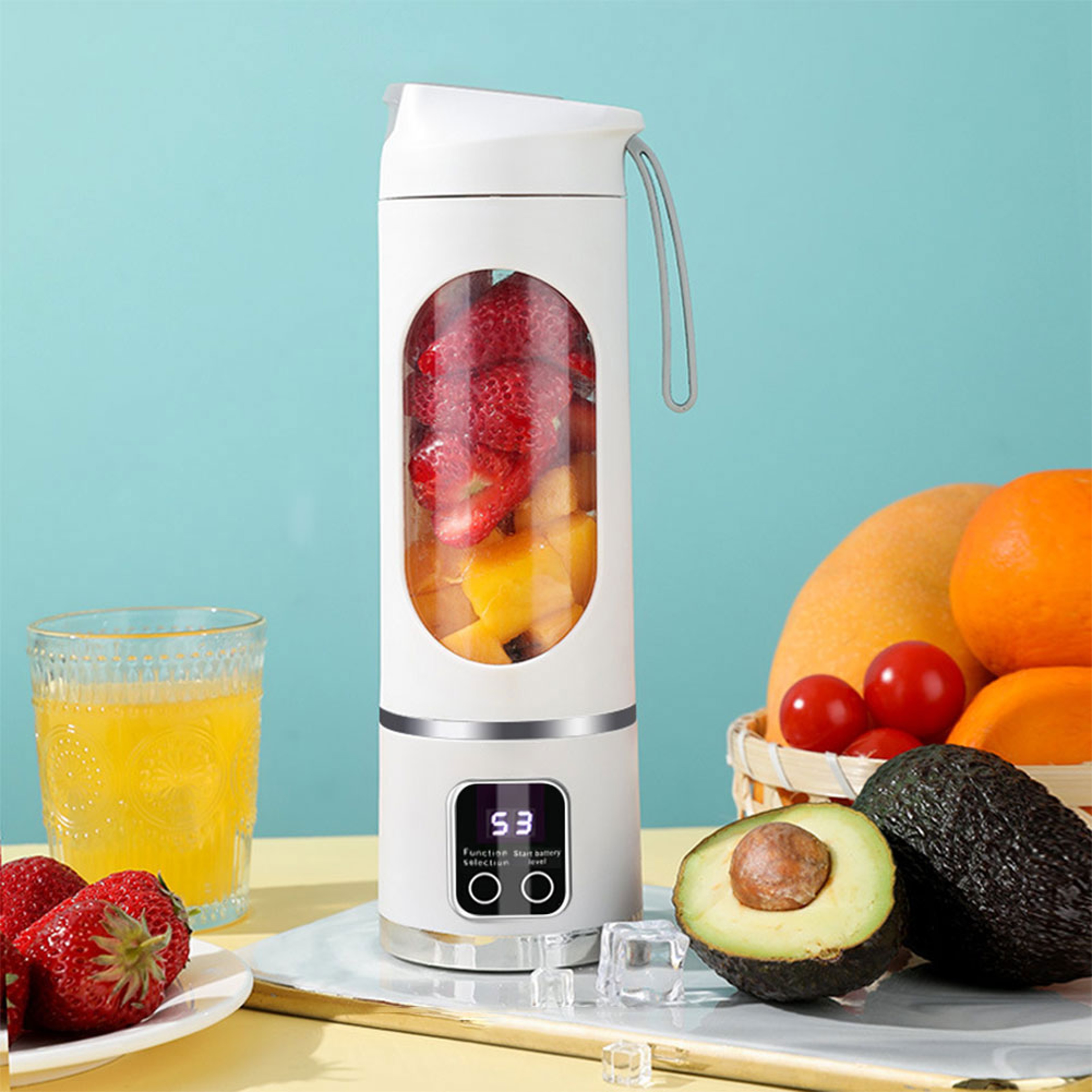 Portable Blender With Blade Power USB Rechargeable Personal Smoothie Maker 4