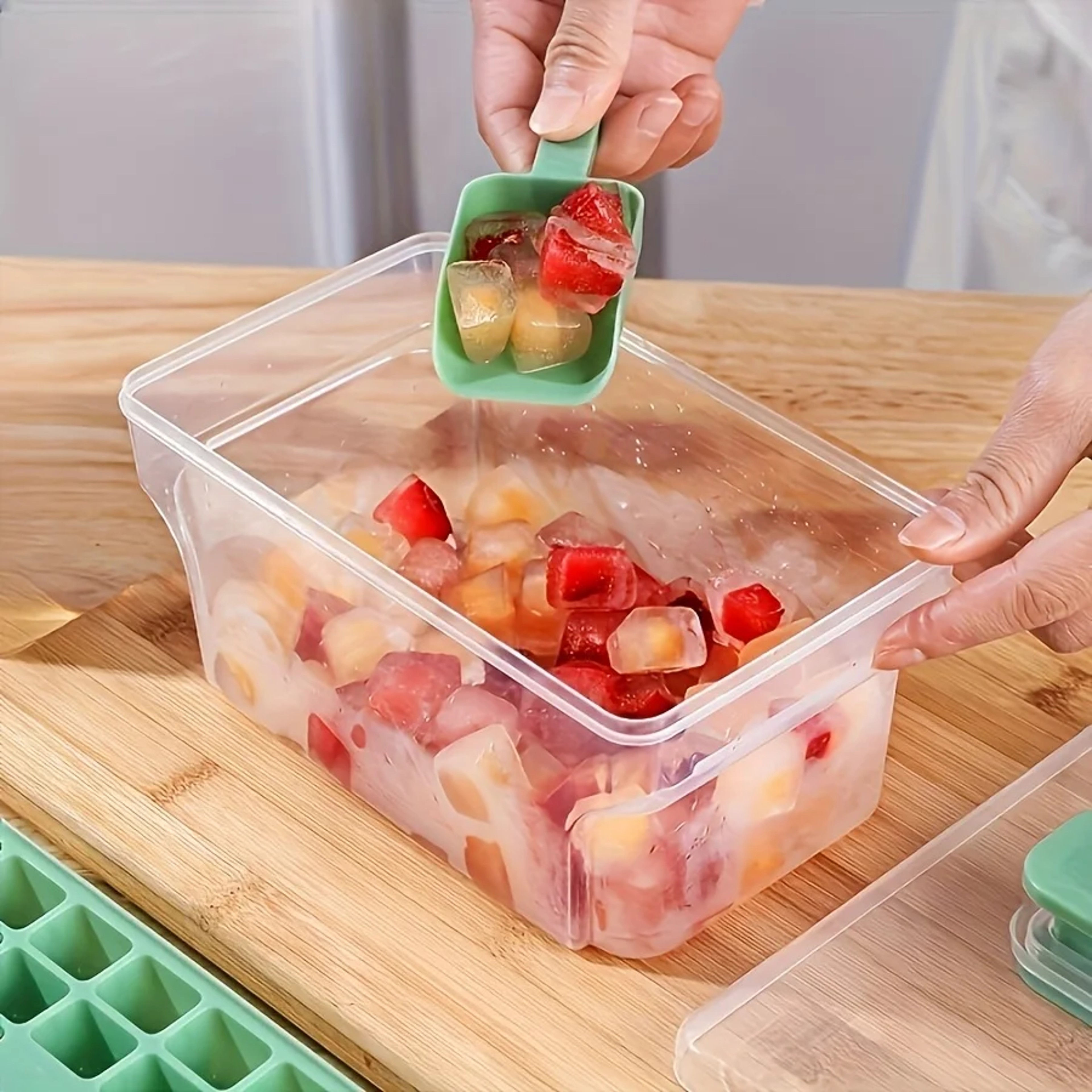 Cavity Ice Cube Tray With Storage Box Double Layer Ice Cube Maker For Drinks  Cocktails 5