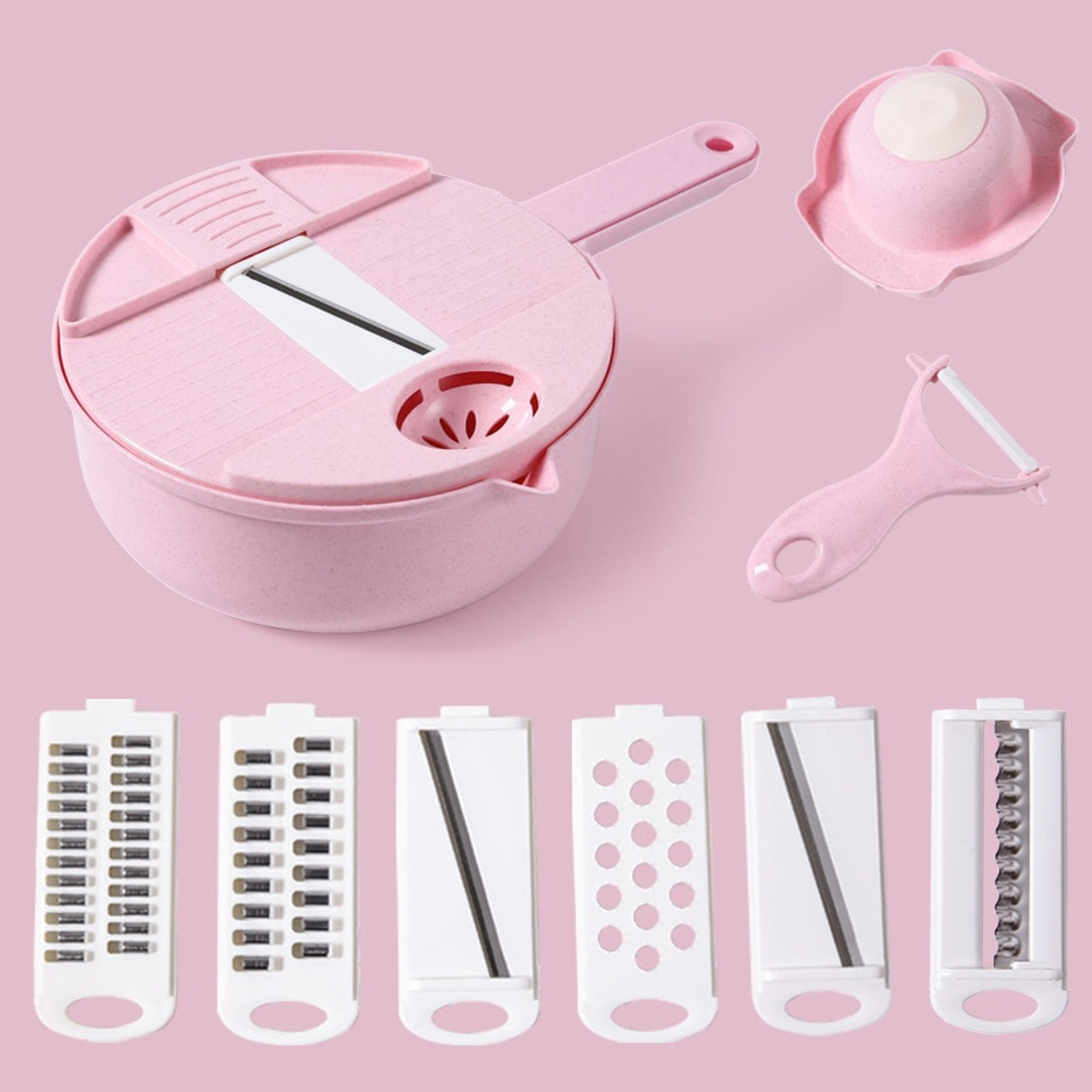 Multi Blade Vegetable Chopper  Vegetable Slicer Manual Kitchen Cutter With Grater 6