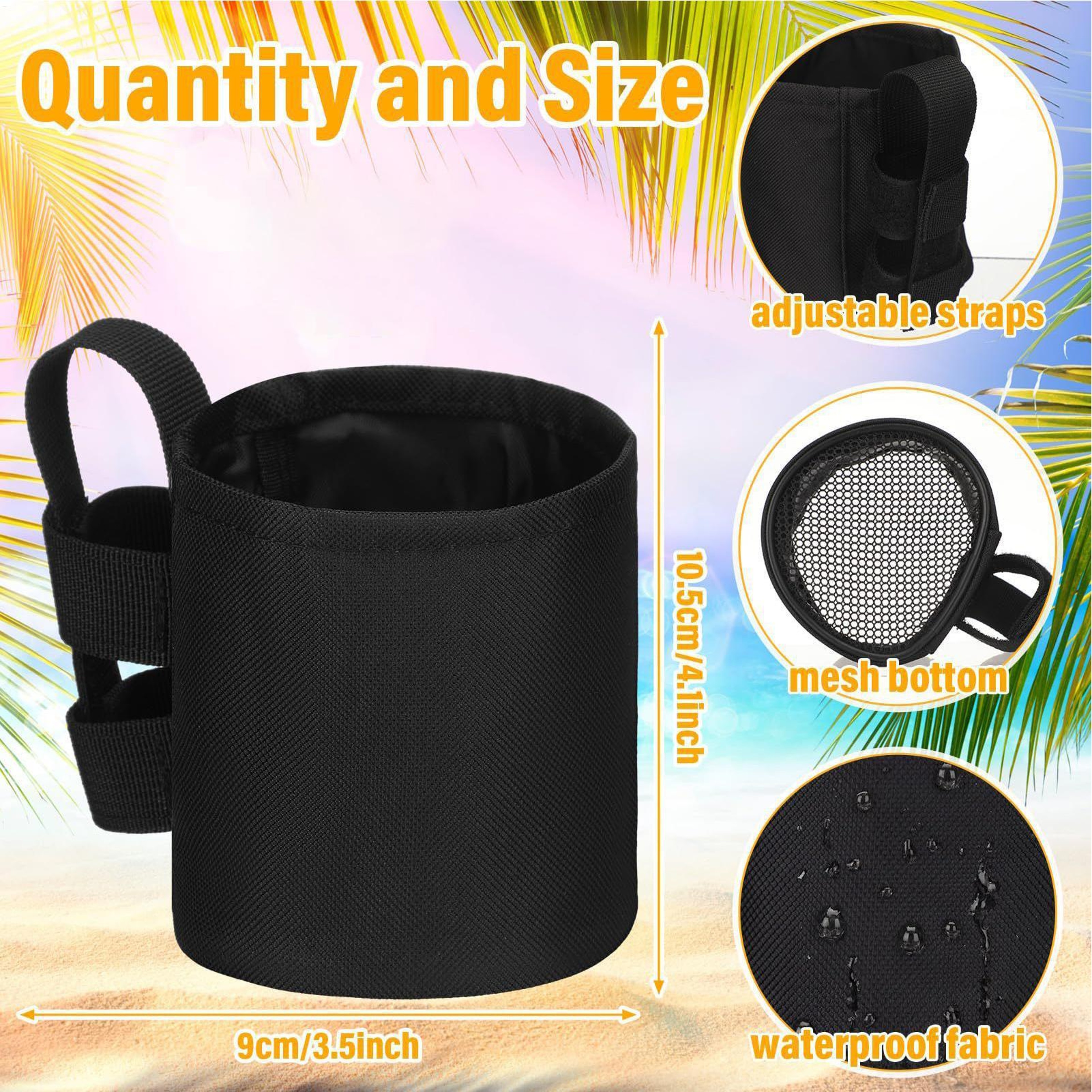 Beach Chair Cup Holder Organizer Waterproof Mesh Chair Drink Holder 5