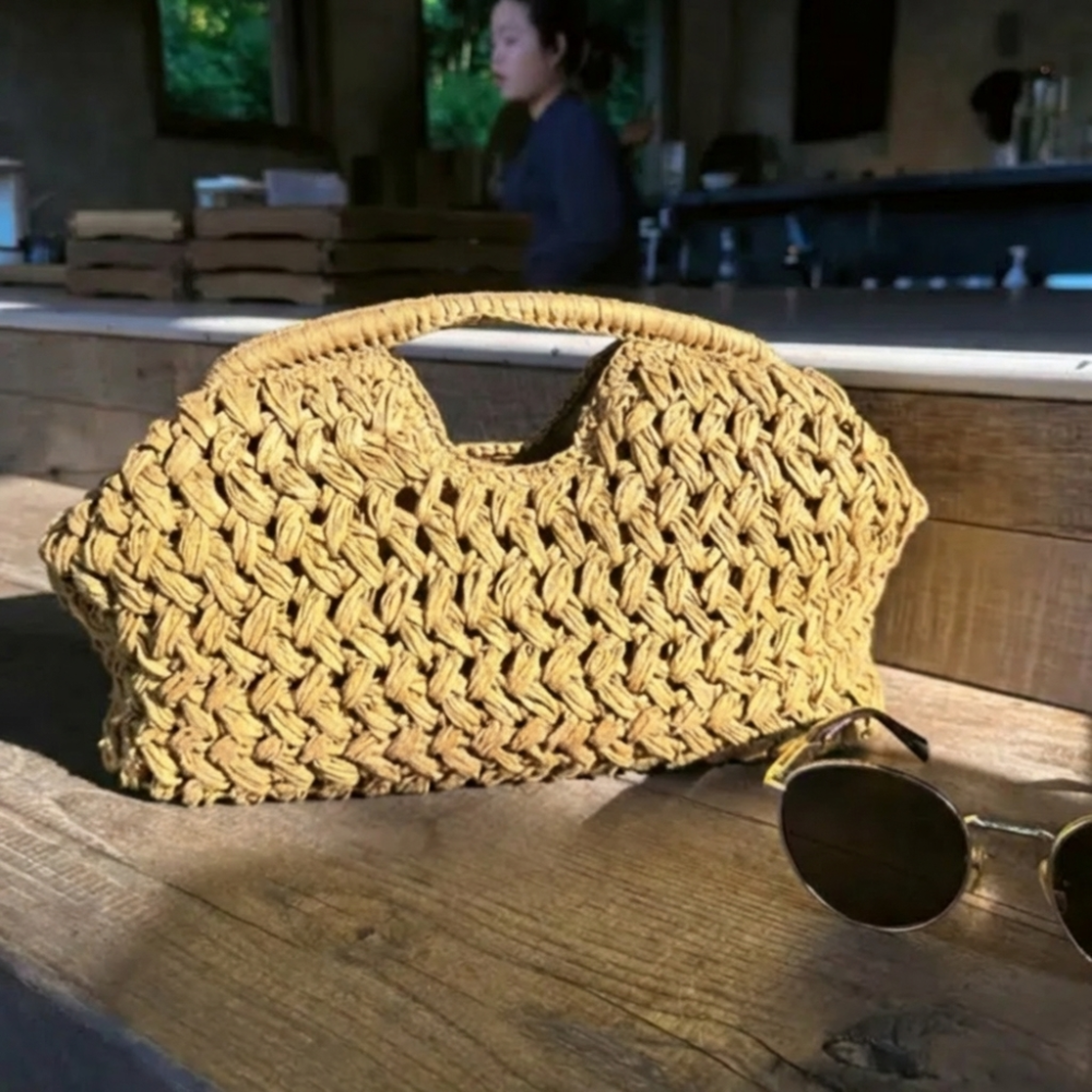 Sunlit Woven Clutch Bag Large Capacity Straw Beach Handbag For Women 6
