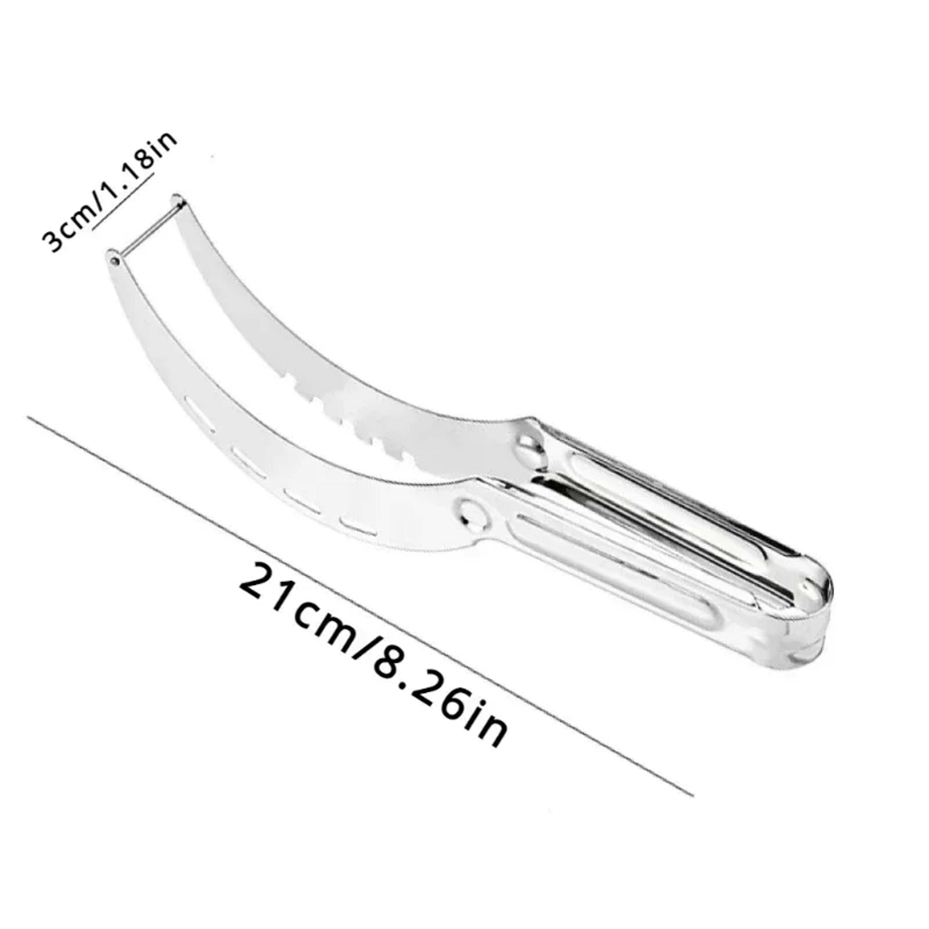 Stainless Steel Watermelon Slicer  Fruit Cutter With Windmill Roller 5