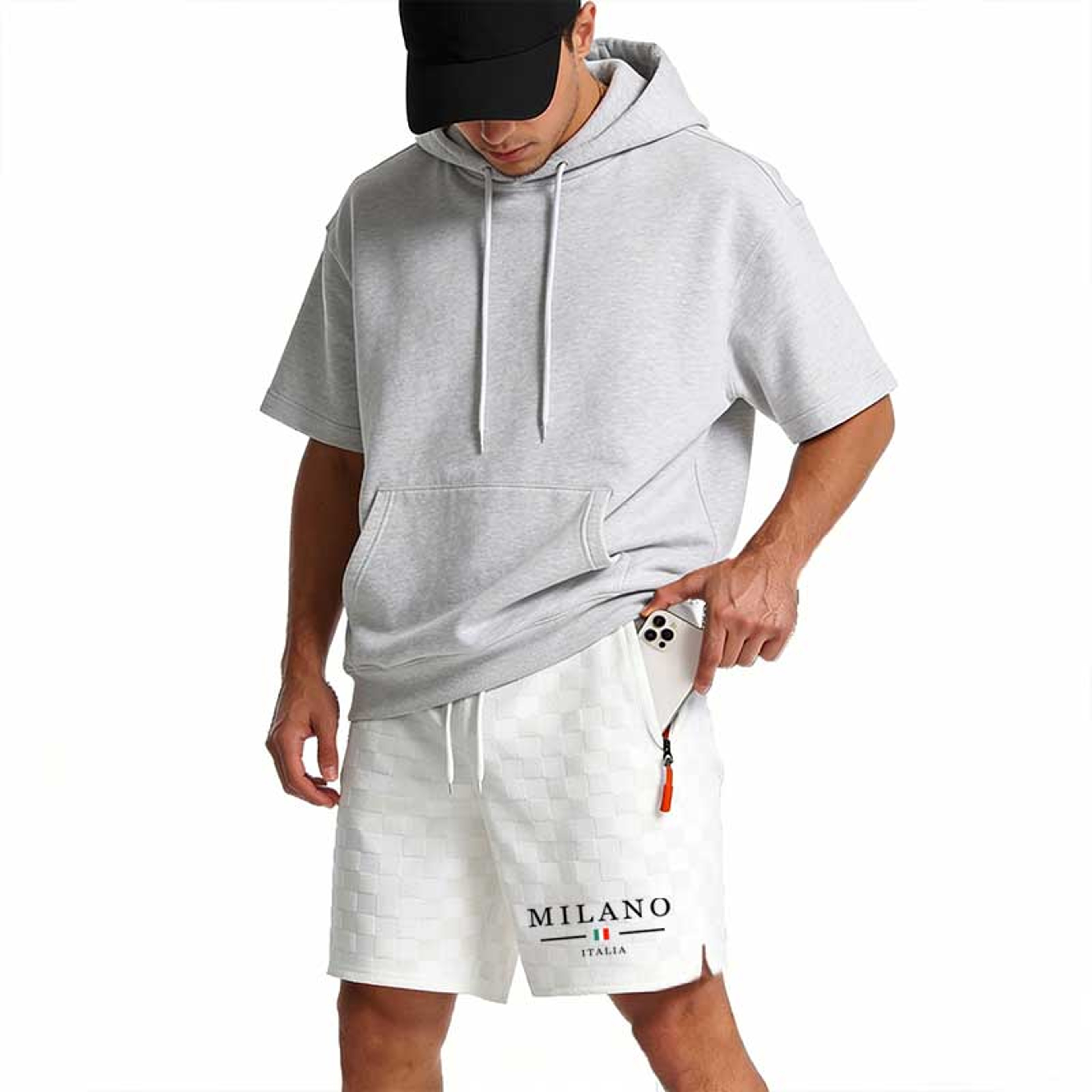 Mens Zipper Pocket Shorts Lightweight Athletic Casual Beach Shorts 0