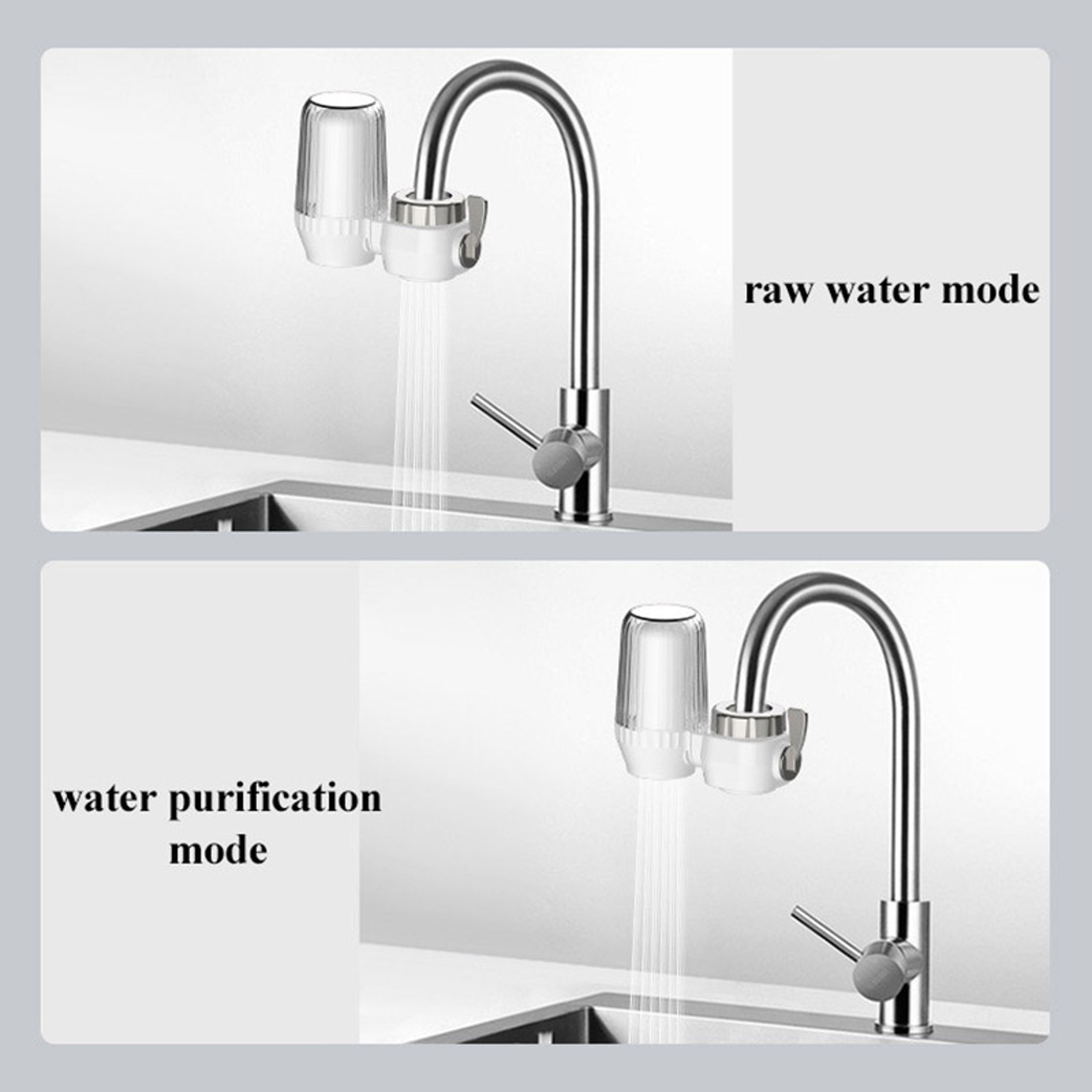 Pure Flow Faucet Water Filter With Ceramic  Activated Carbon Tap Water Purifier 1
