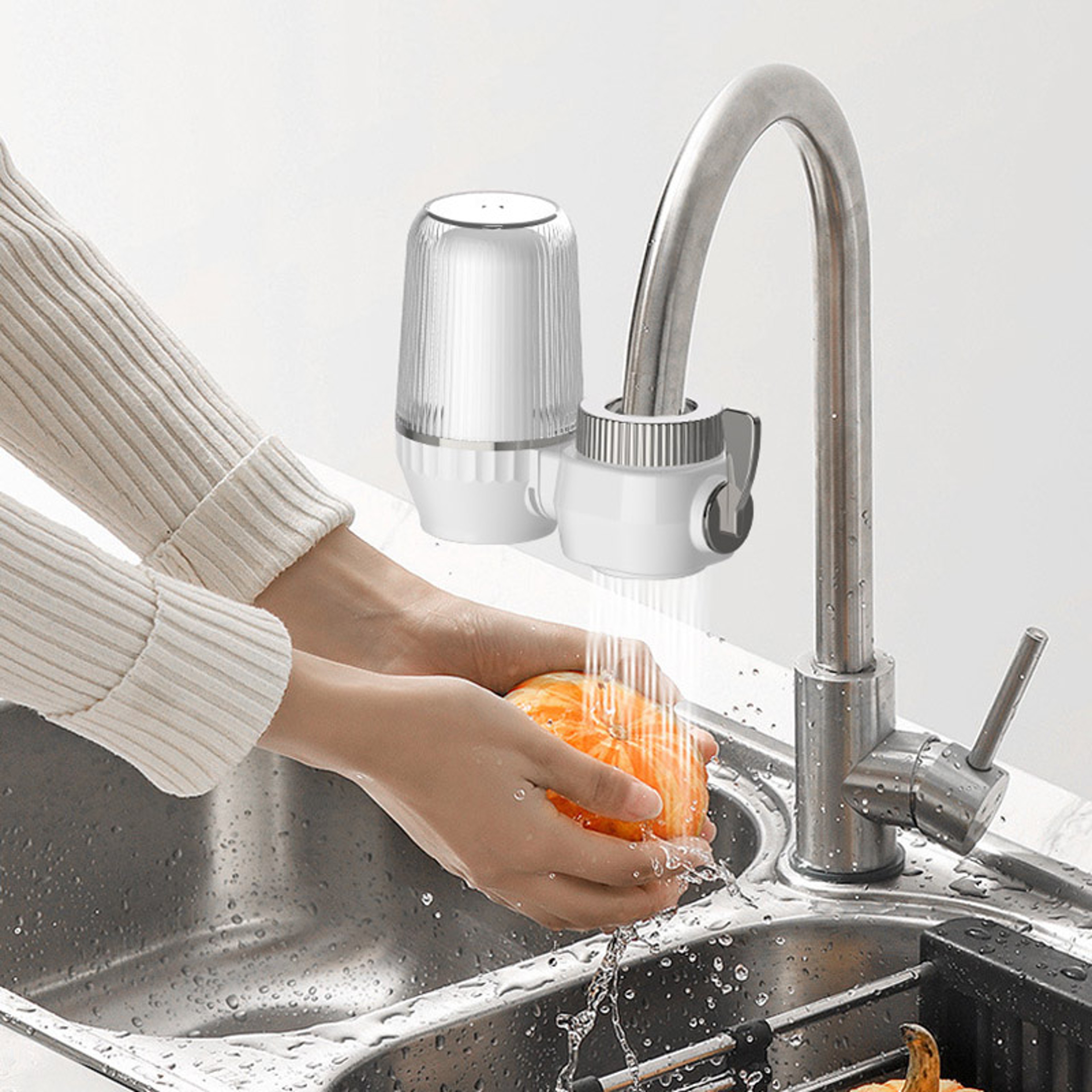 Pure Flow Faucet Water Filter With Ceramic  Activated Carbon Tap Water Purifier 2